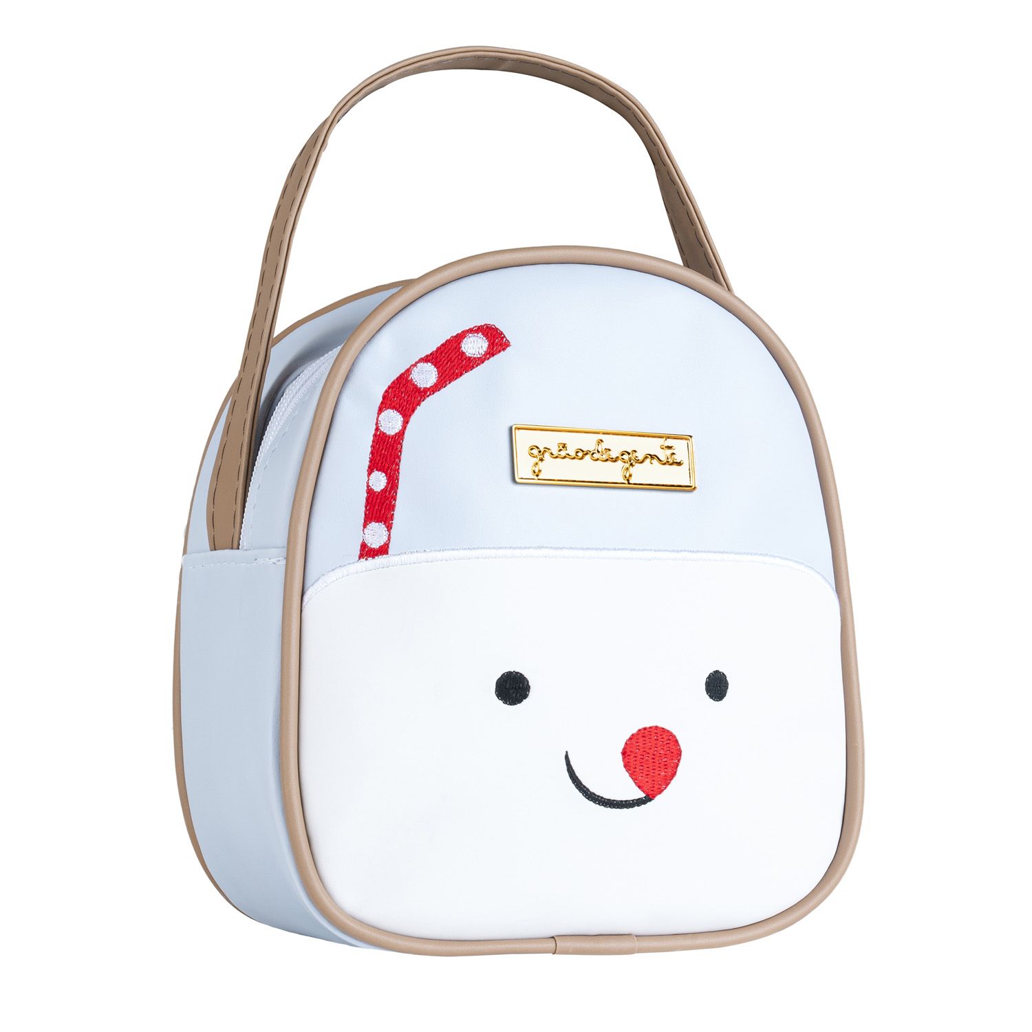 Lancheira Infantil Milk-Shake Canudinho Azul 23cm