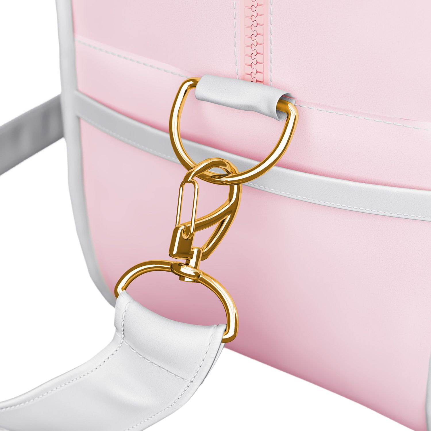 Bolsa Maternidade Coração Rosa e Cinza 34cm