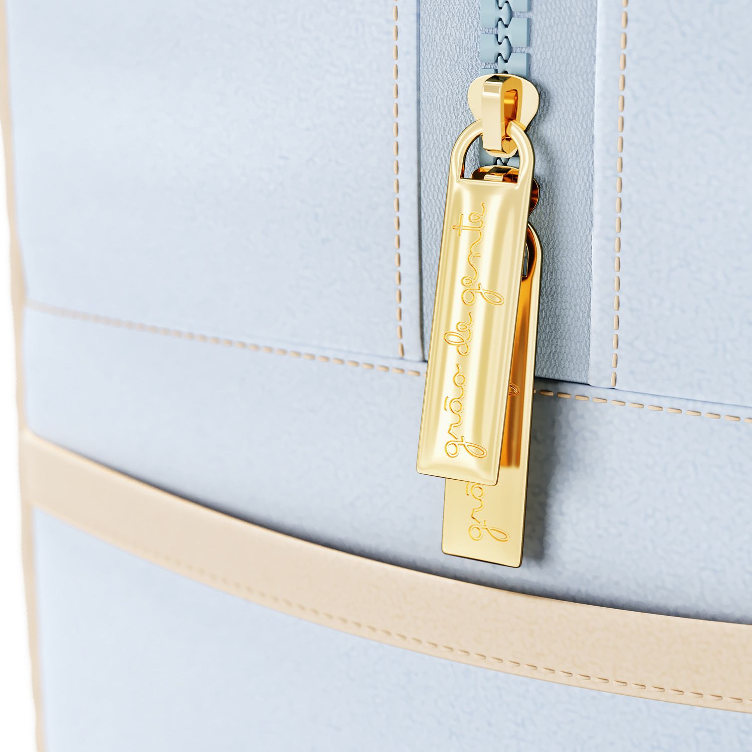 Mochila Maternidade Coração Rosa e Cinza 36cm