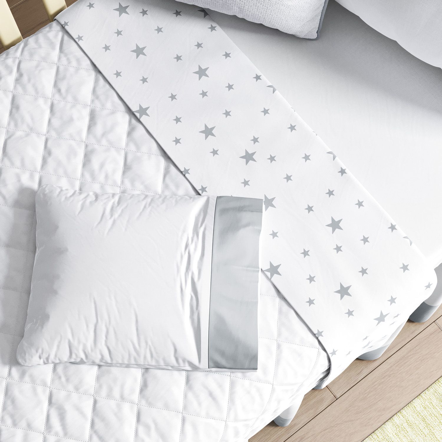 Kit Berço Rolinho Pinguim Estrelinha