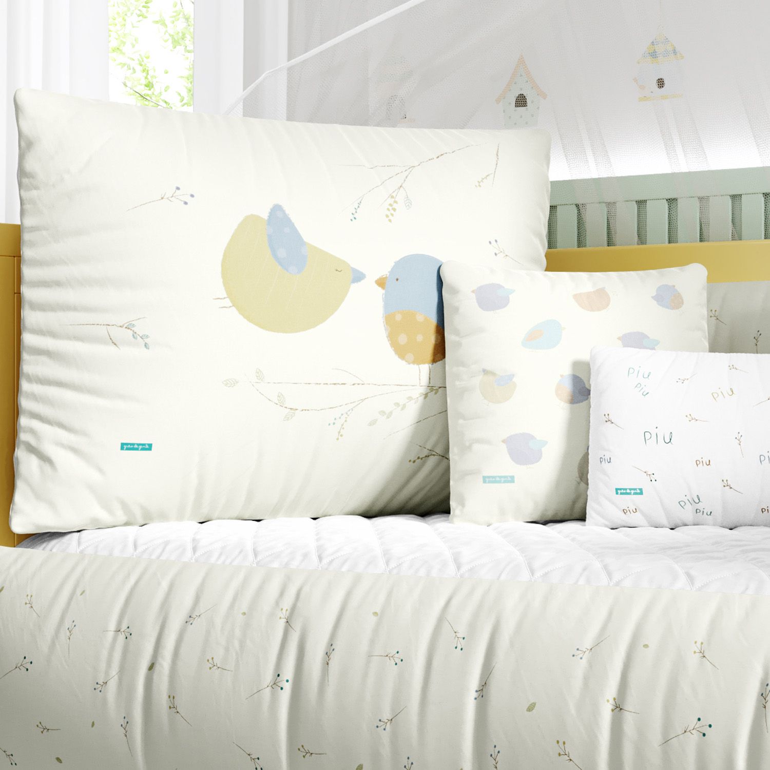 Kit Berço Passarinhos no Jardim