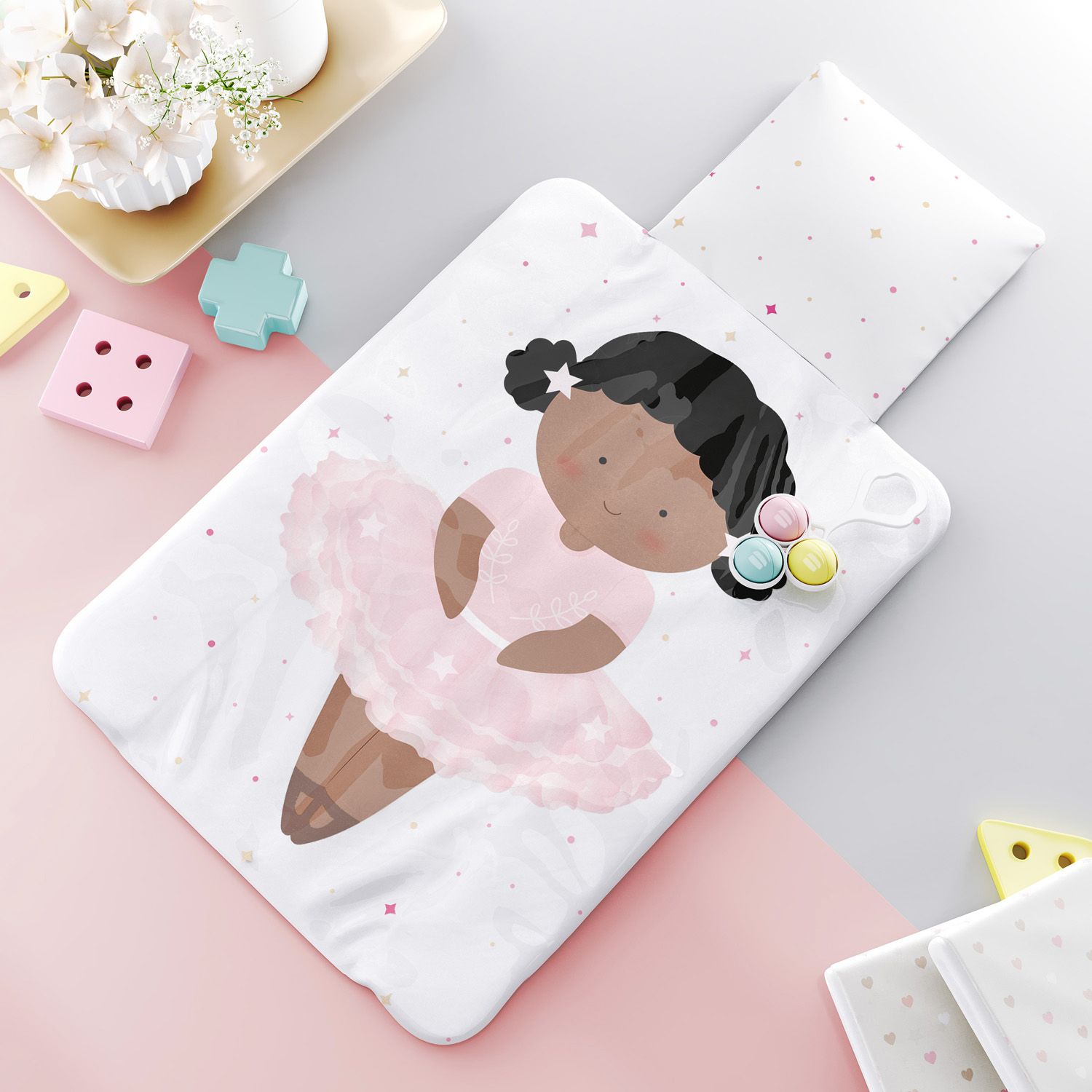 Trocador de Fraldas Portátil Bailarina Ingrid 73x40cm