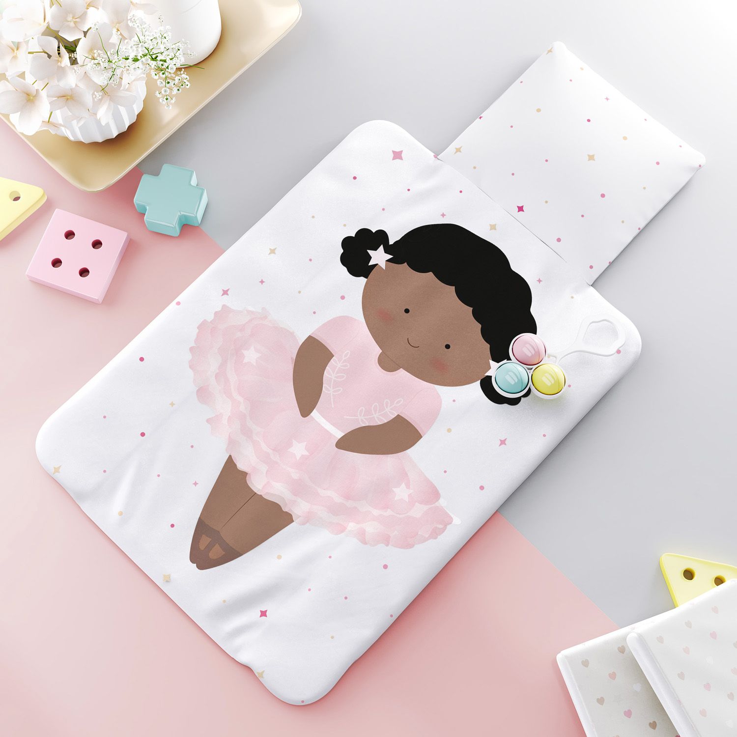 Trocador de Fraldas Portátil Bailarina Ingrid 73x40cm