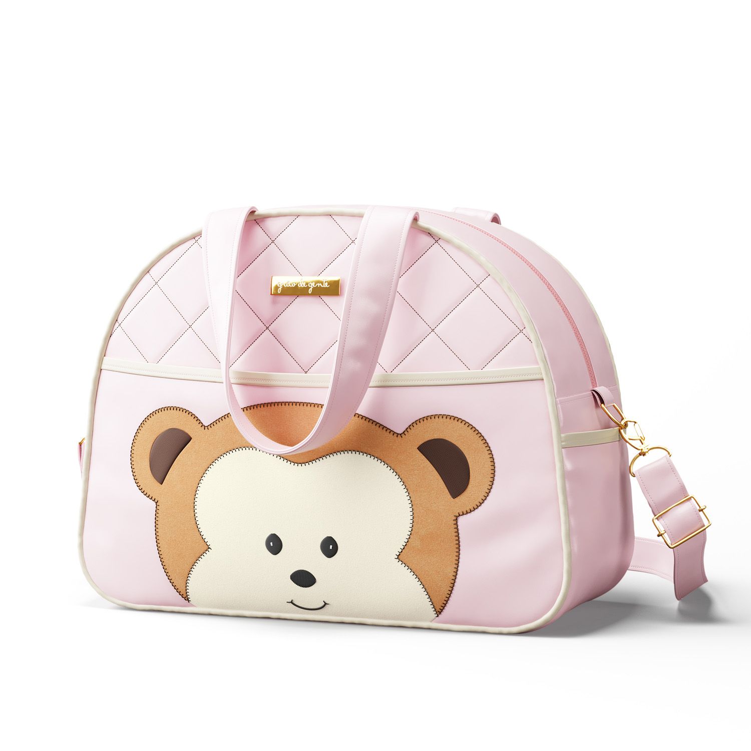Bolsa Maternidade Amiguinho Macaquinho Branco 40cm
