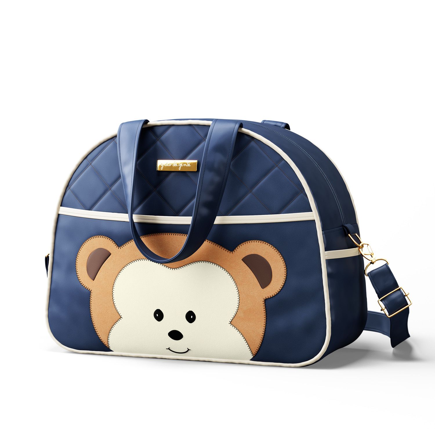 Bolsa Maternidade Amiguinho Macaquinho Branco 40cm