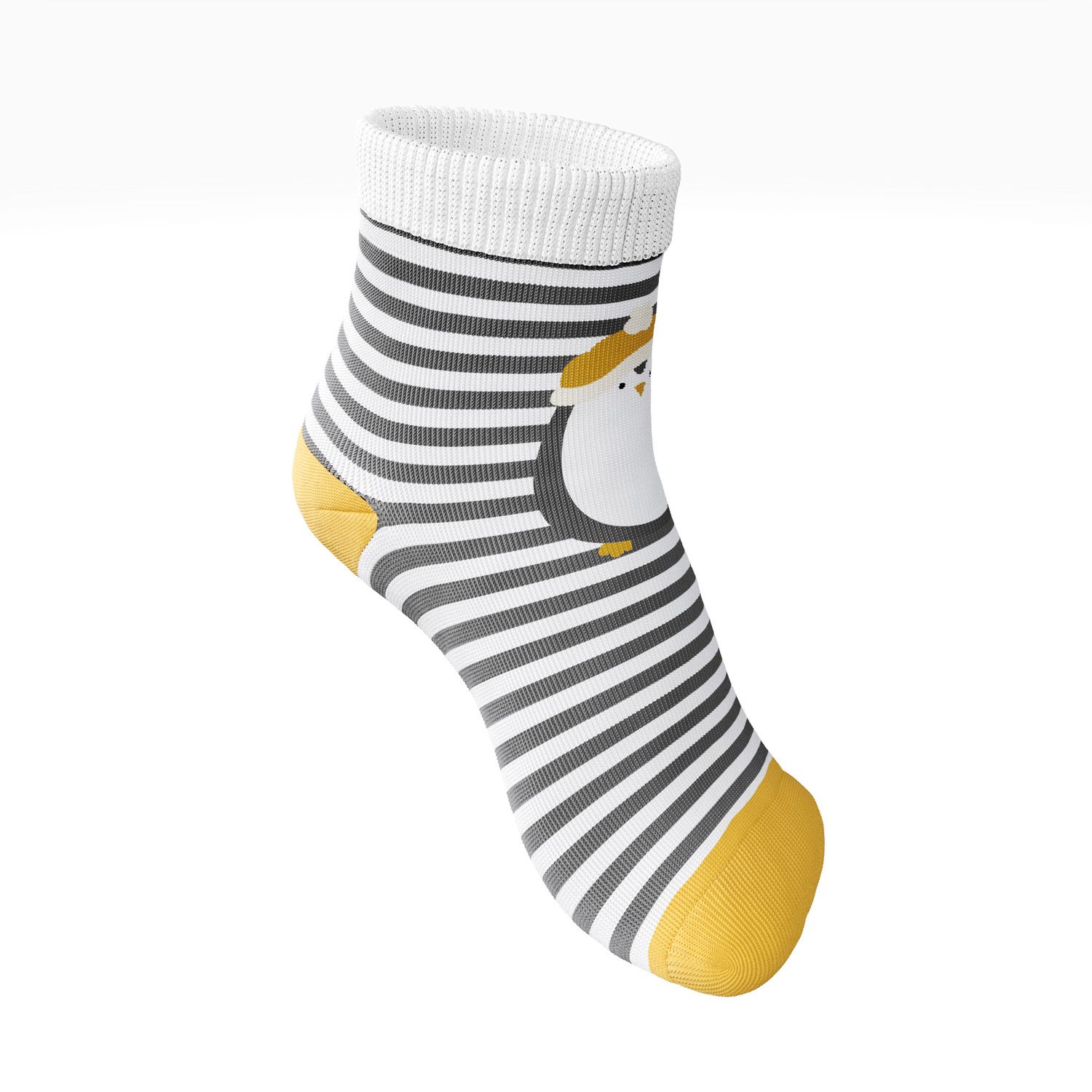 Meia Bebê Pinguim Listrada