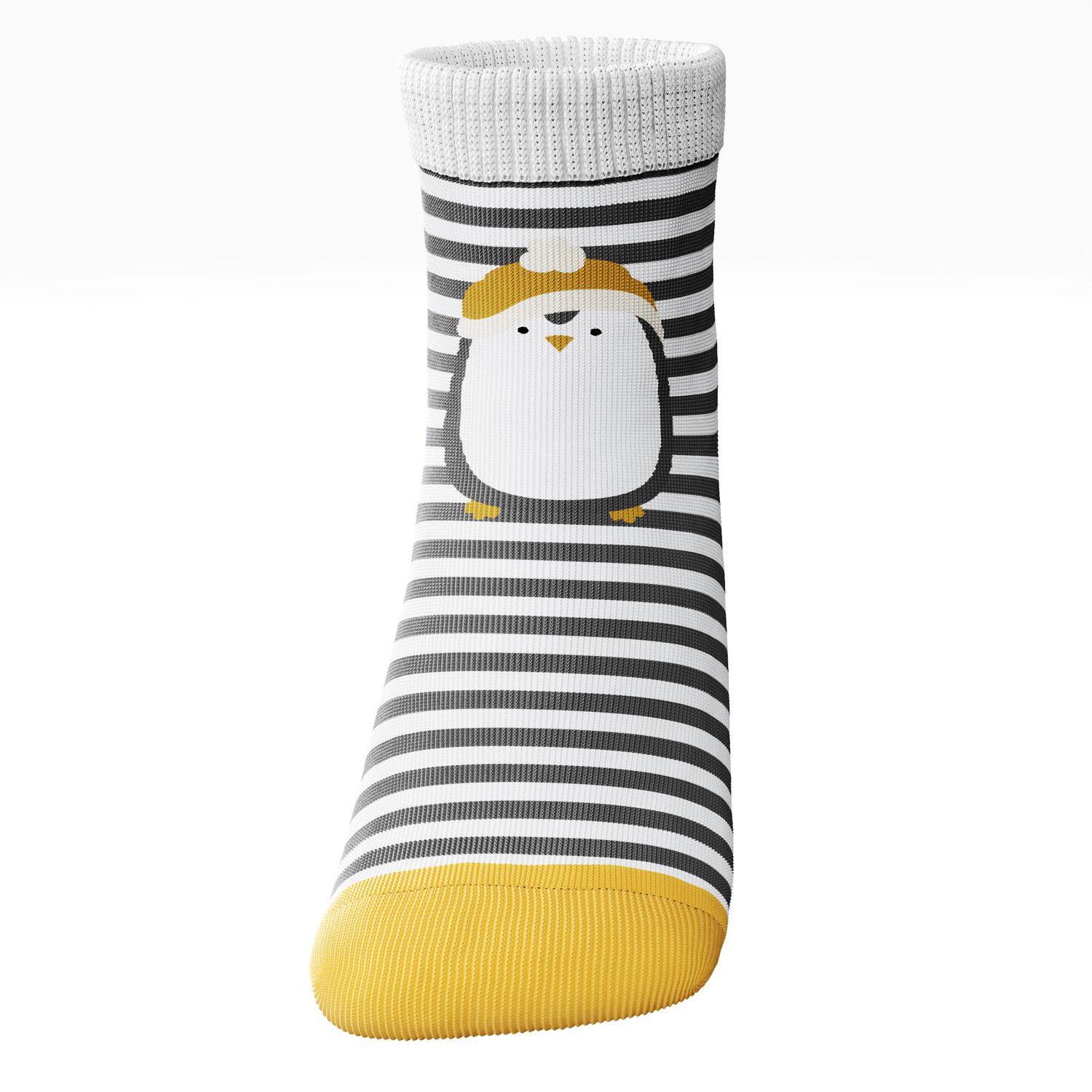 Meia Bebê Pinguim Listrada