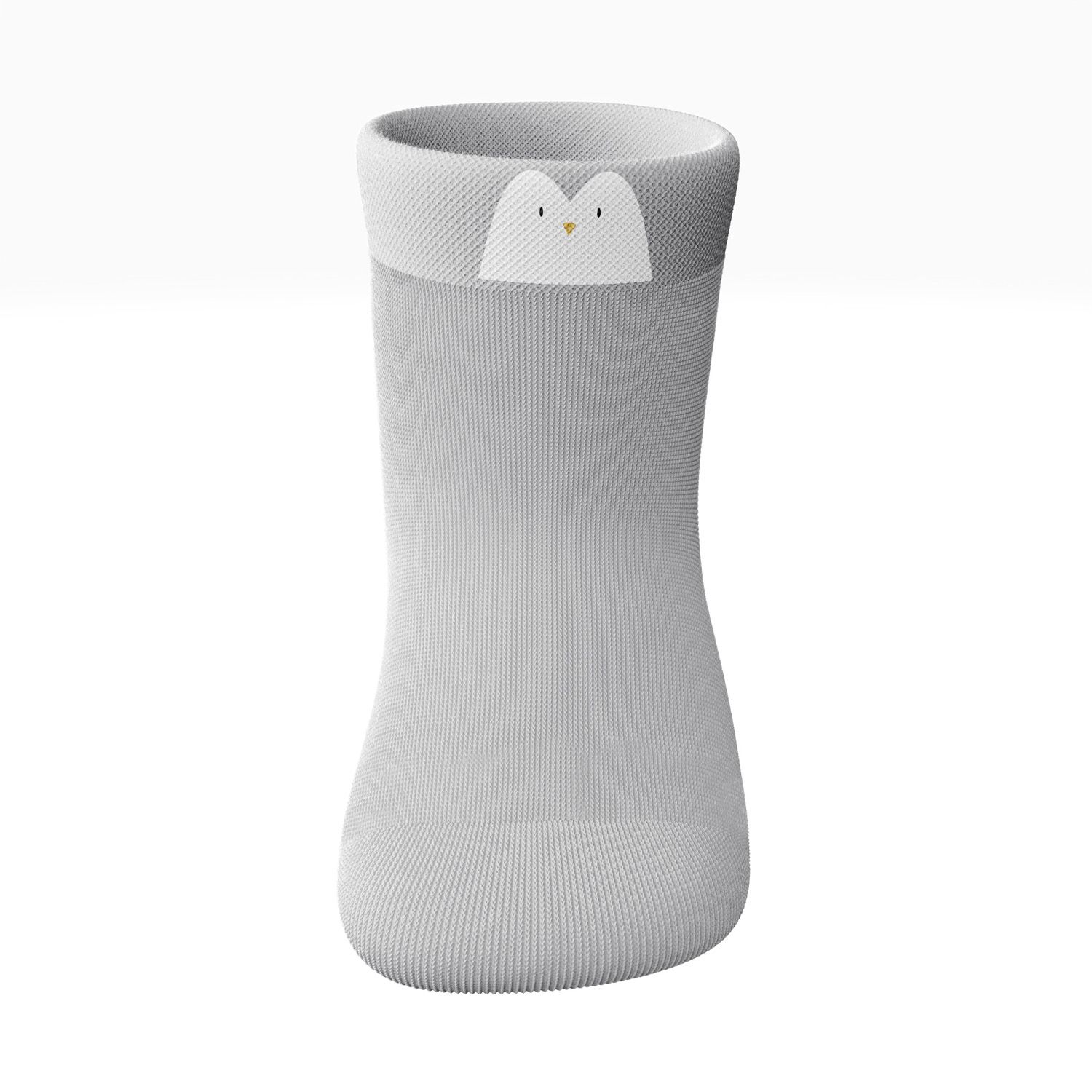 Meia Bebê Cadê o Pinguim Cinza