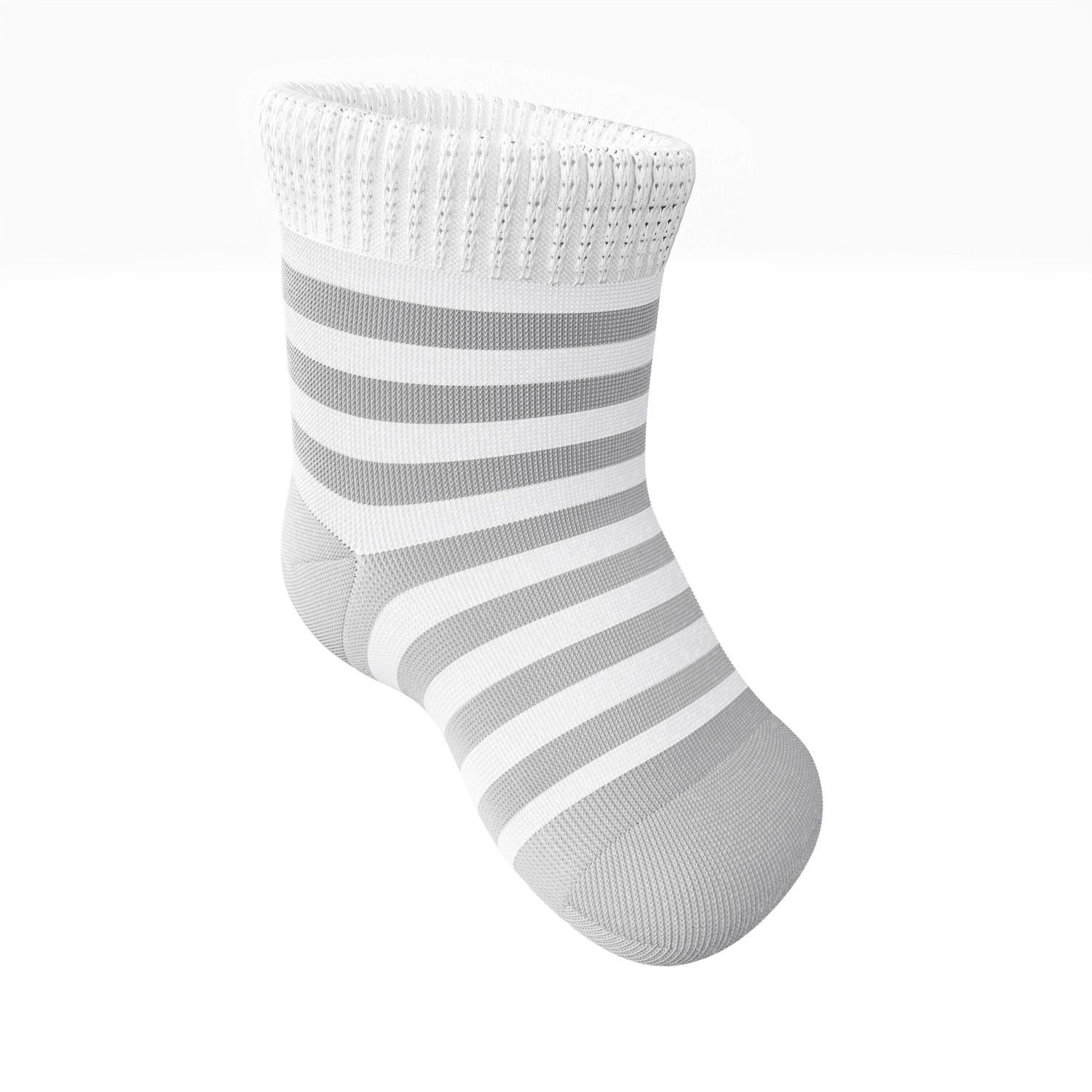 Meia Bebê Listrada Cinza