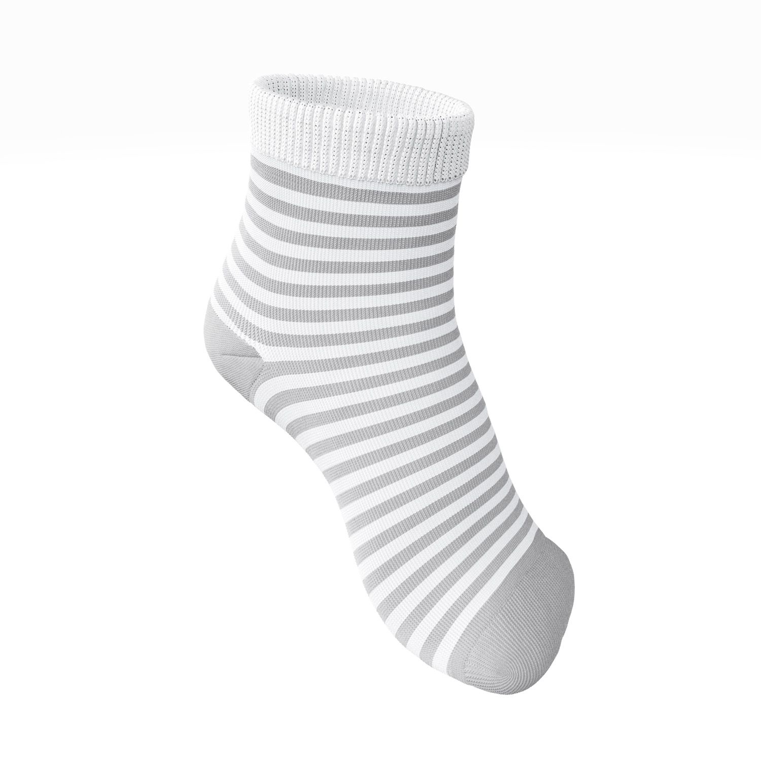 Meia Bebê Listrada Cinza