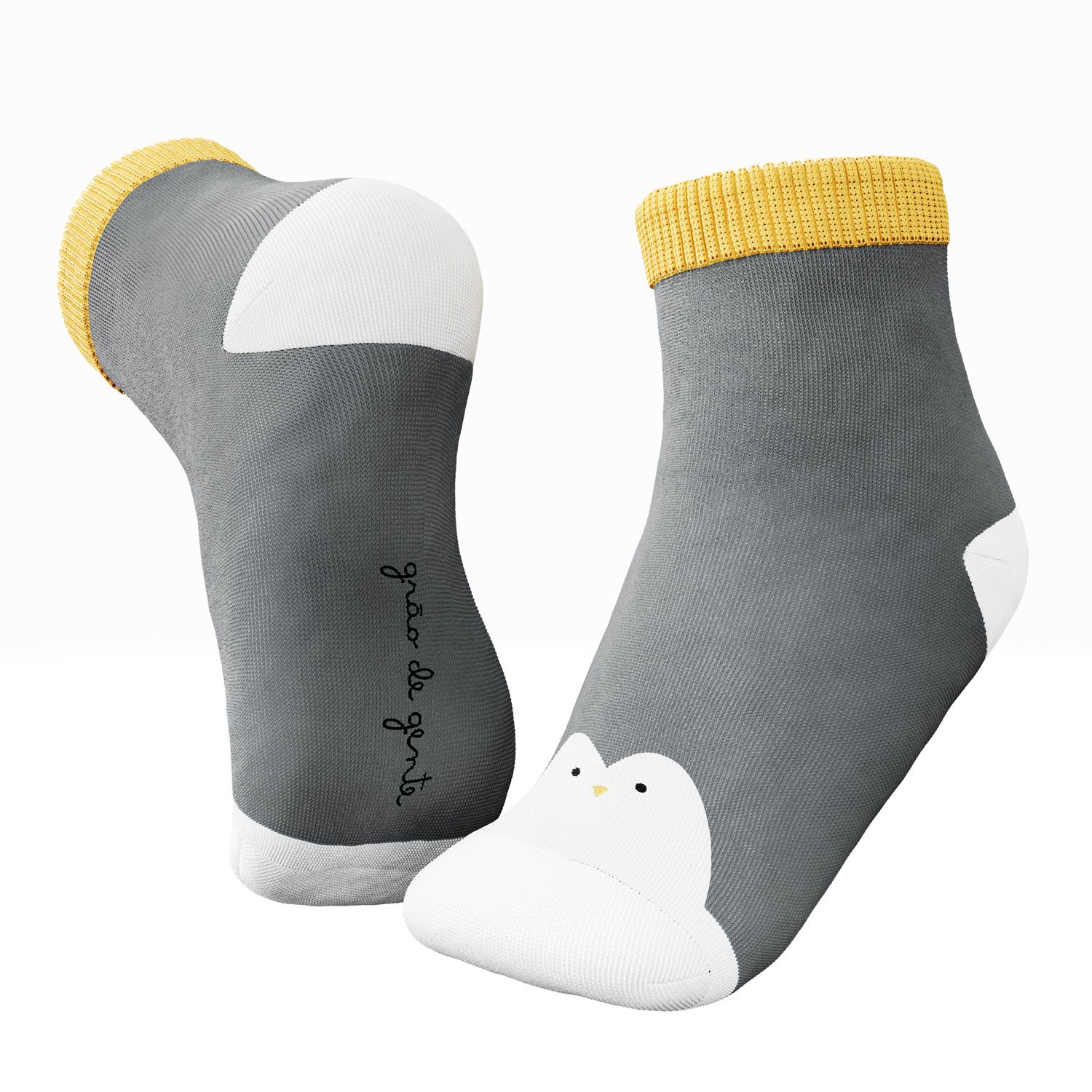 Kit Meia Bebê Tal Pai Tal Filho Trocapé Pinguim 4 Pares Tam 13/20 e 39/43