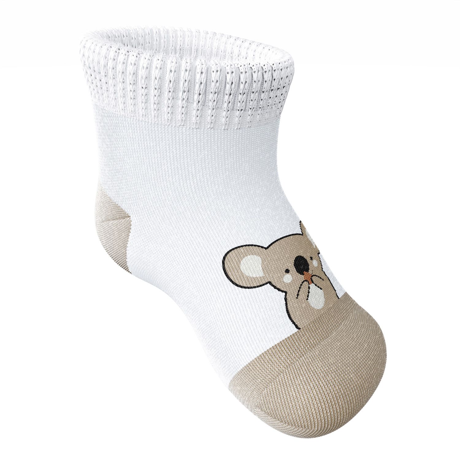 Meia Bebê Coala Bege