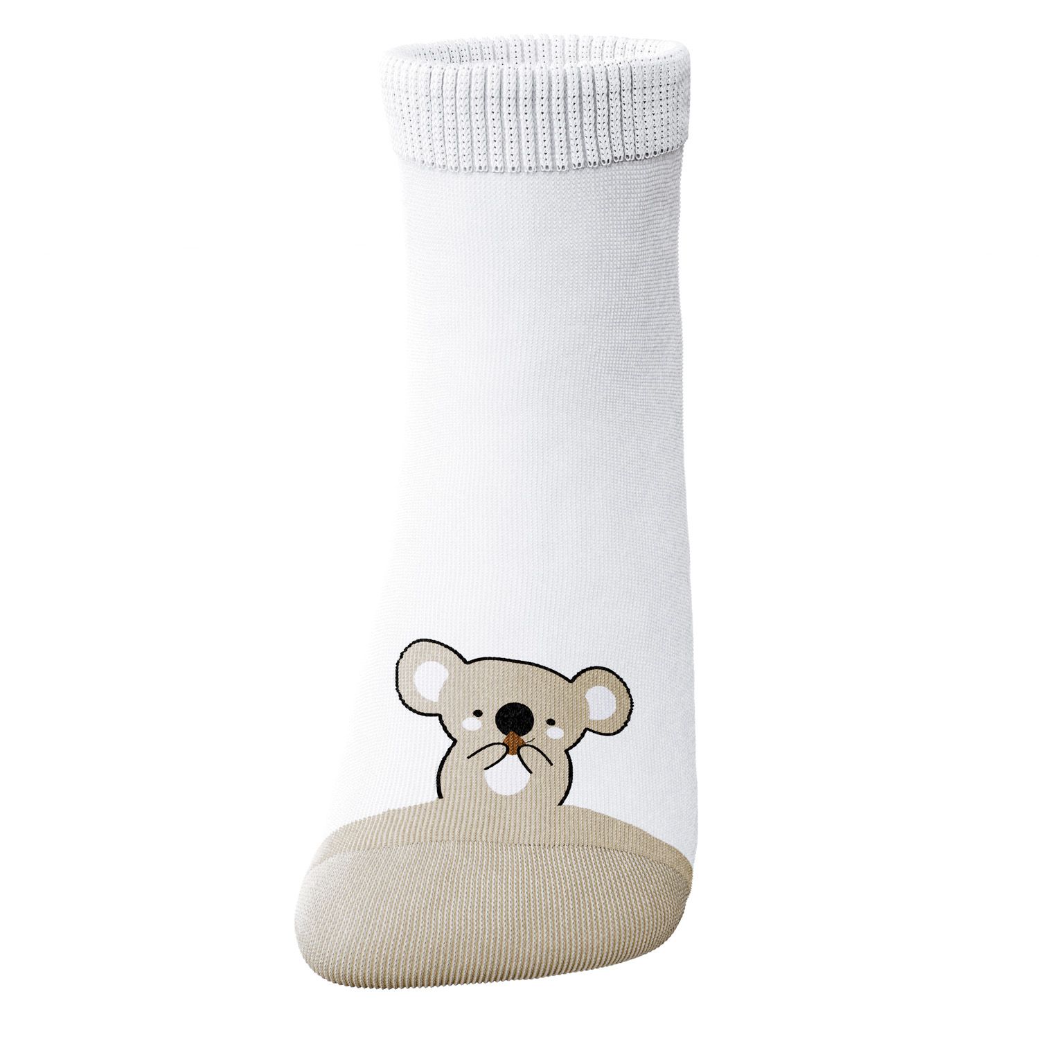 Meia Bebê Coala Bege