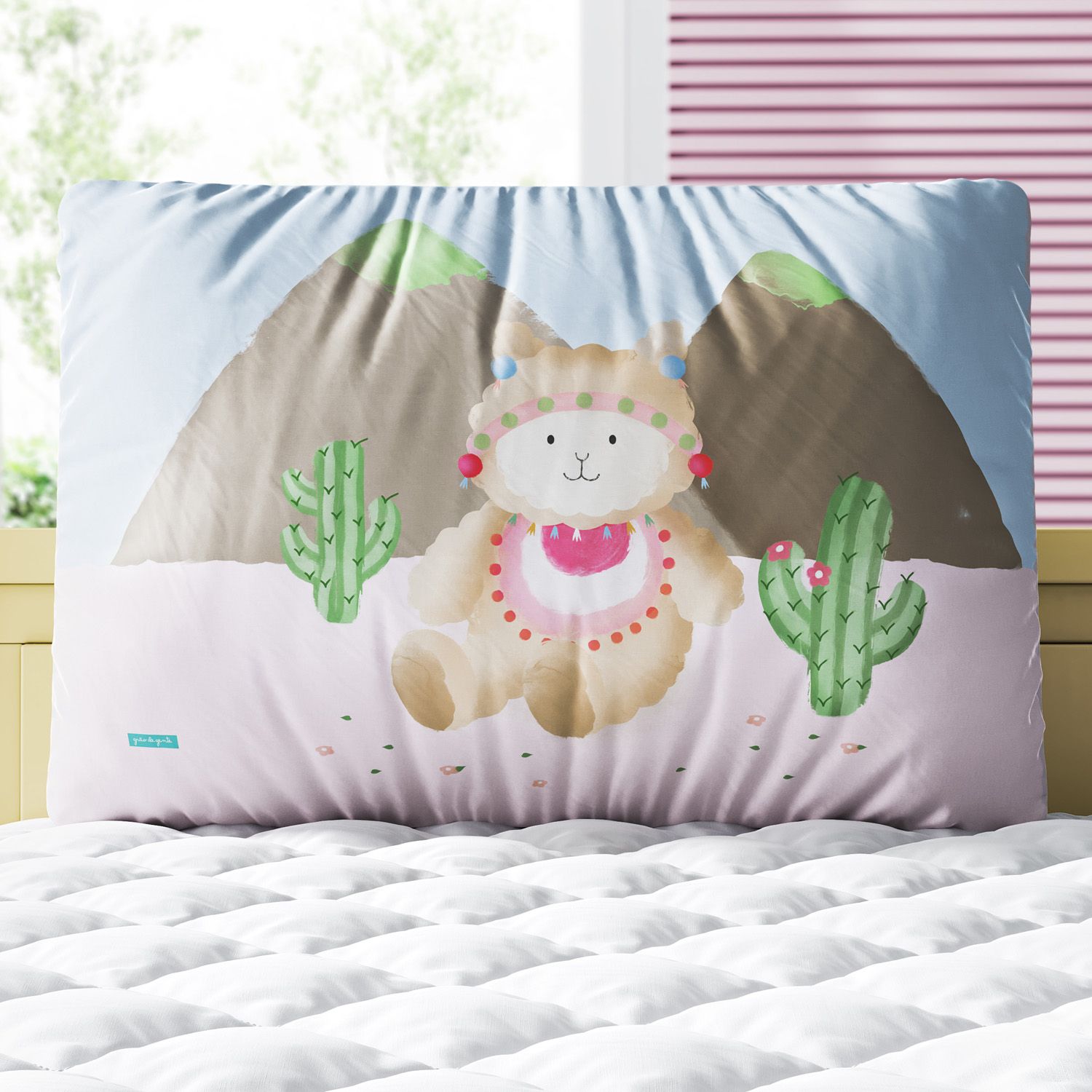 Kit Berço Trança Lhama e Cactos