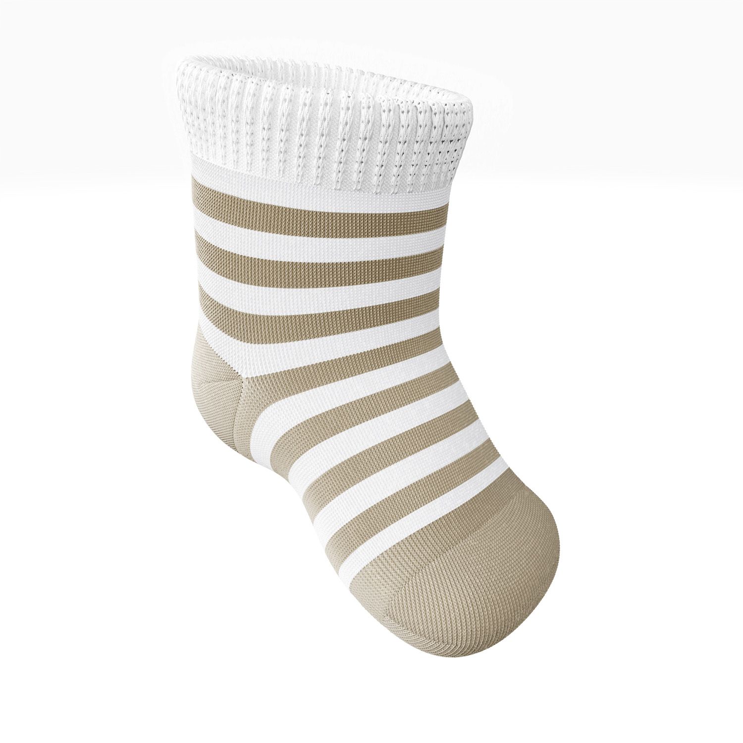 Meia Bebê Listrada Cinza