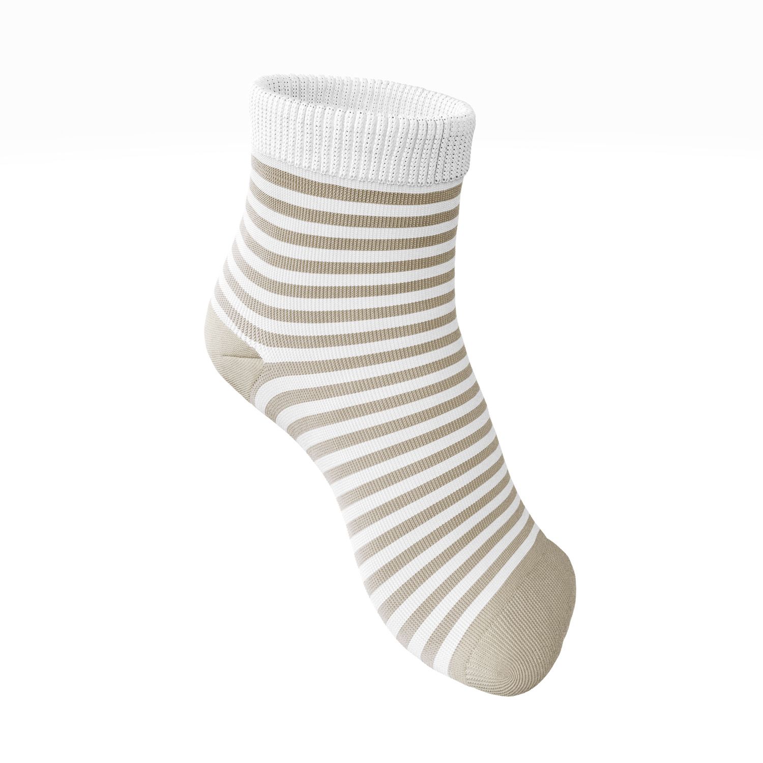 Meia Bebê Listrada Cinza