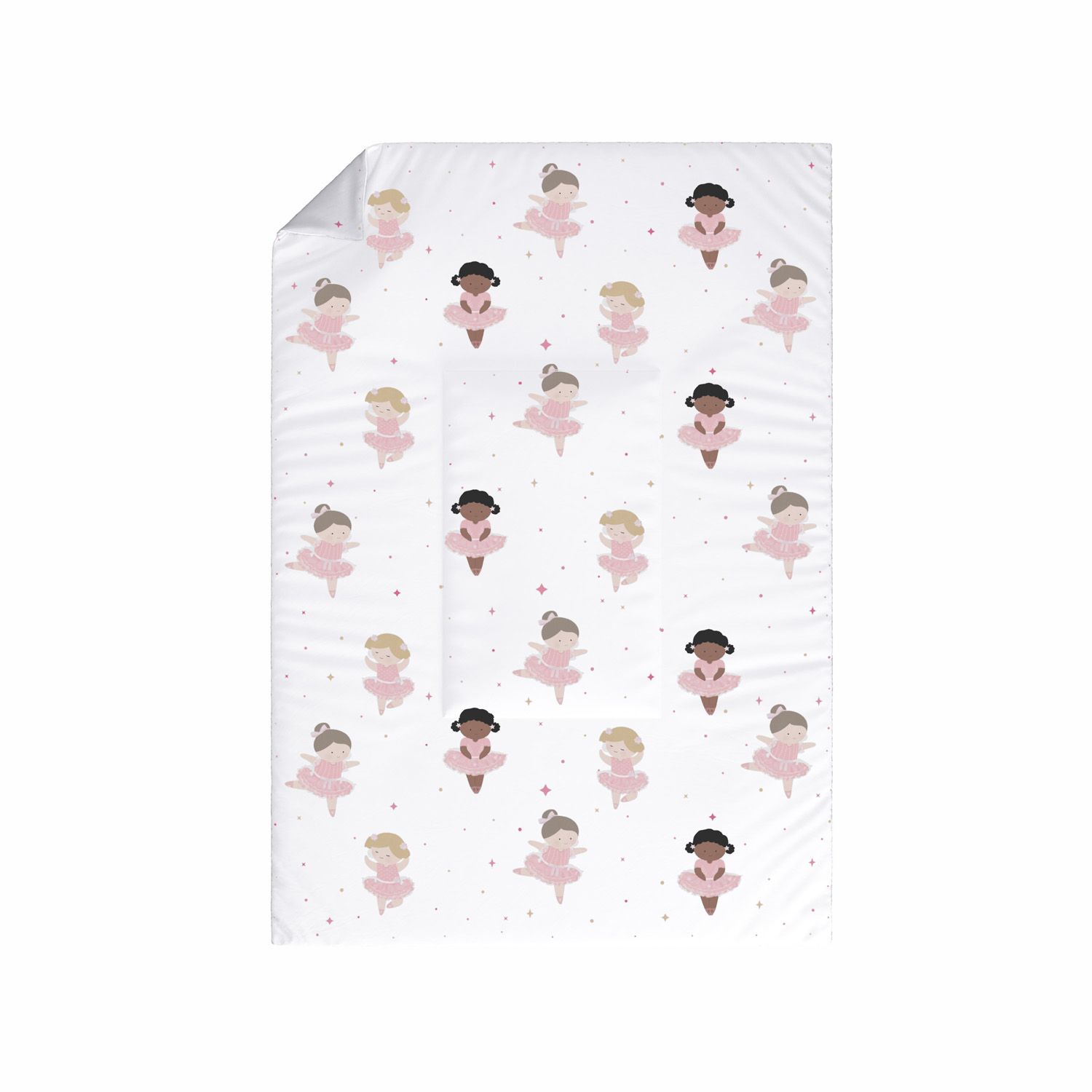 Edredom de Berço Dupla Face Bailarinas Baby