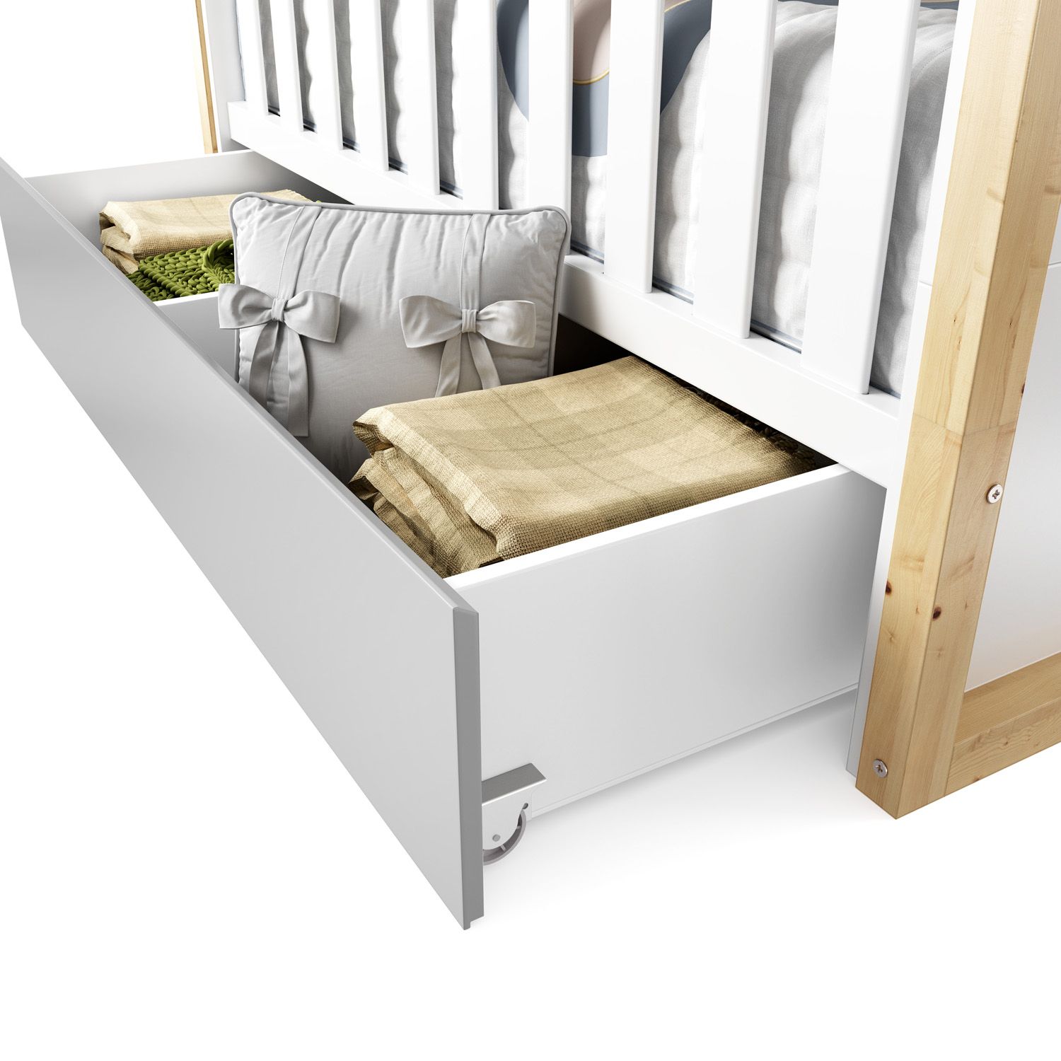 Berço Americano Madeira Casinha Aquarela