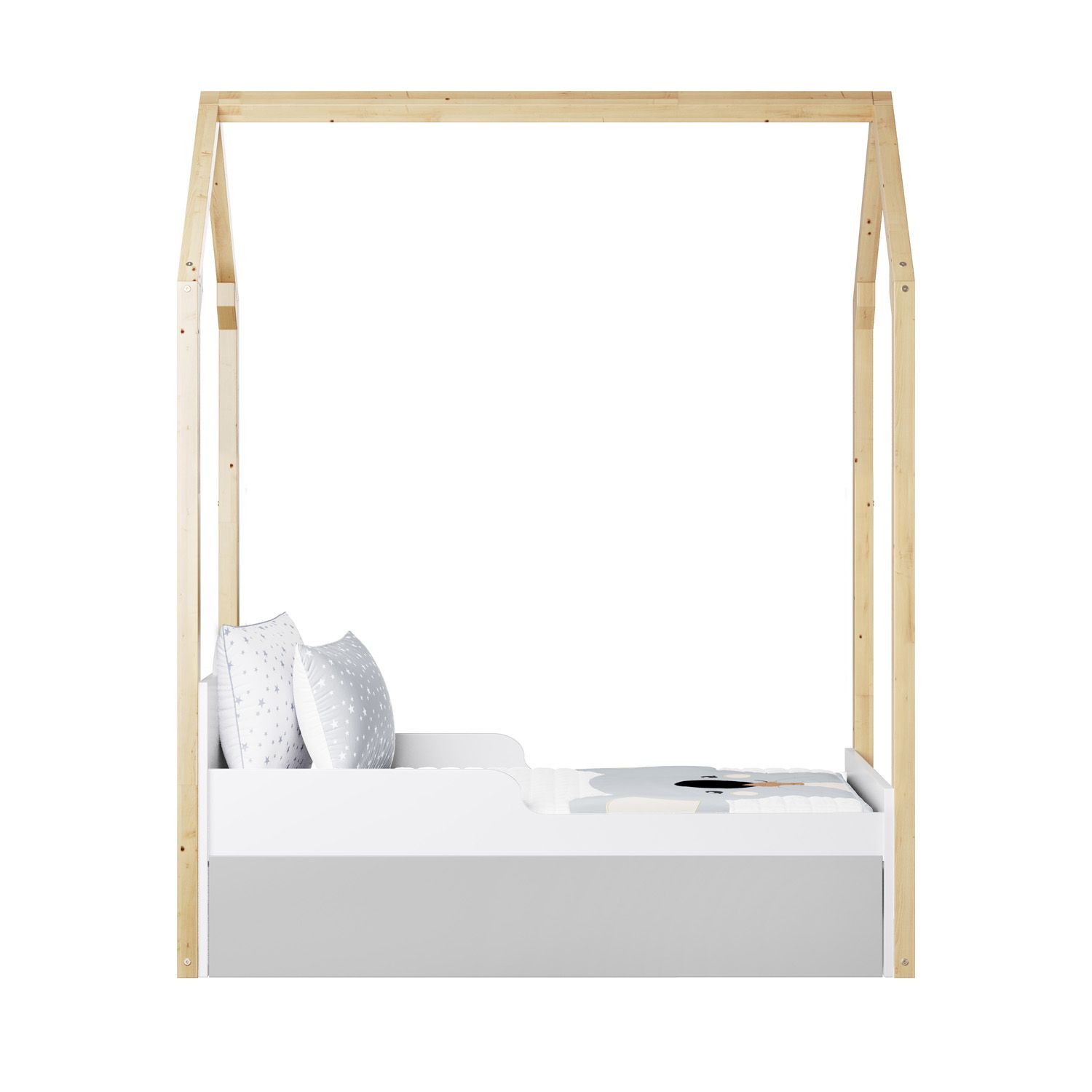 Berço Americano Madeira Casinha Aquarela