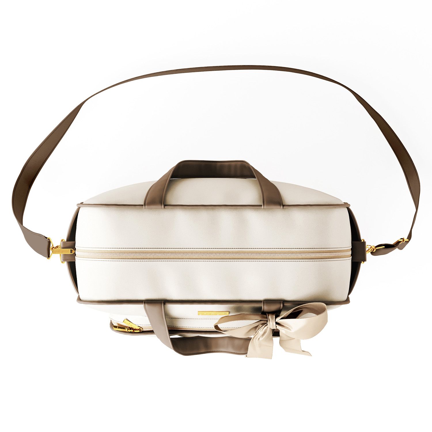 Bolsa Maternidade Luxo Azul Marinho e Bege 40cm