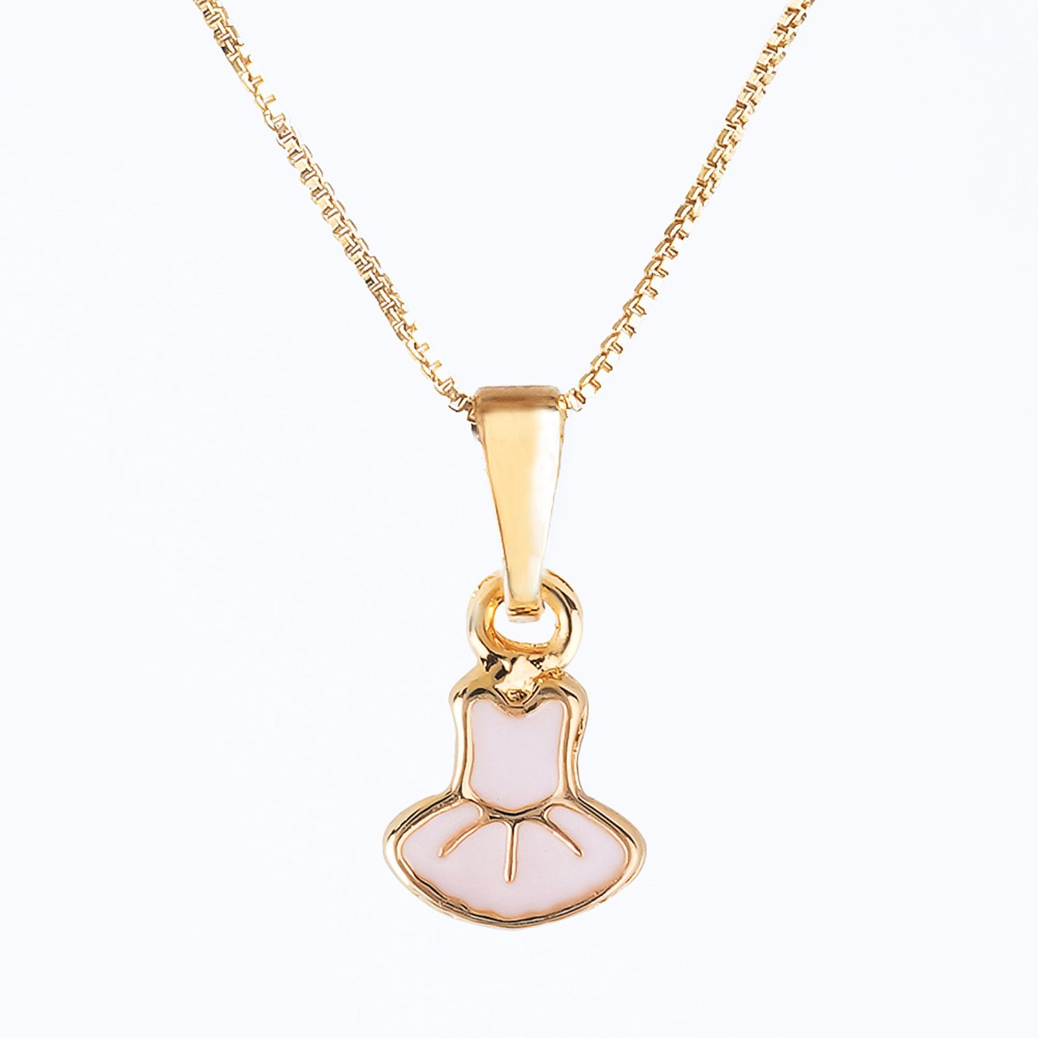 Colar Infantil Vestido de Bailarina Ouro