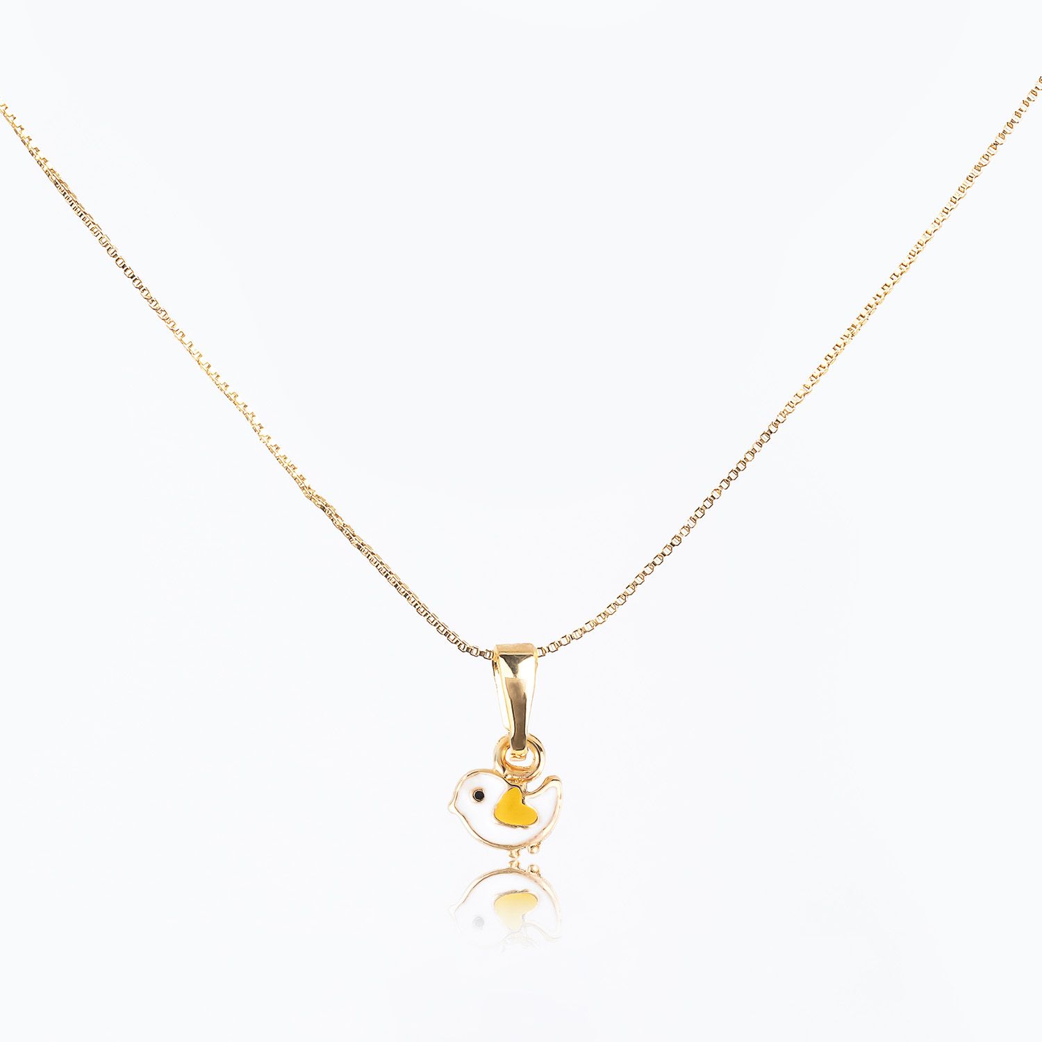 Colar Infantil Passarinho Ouro