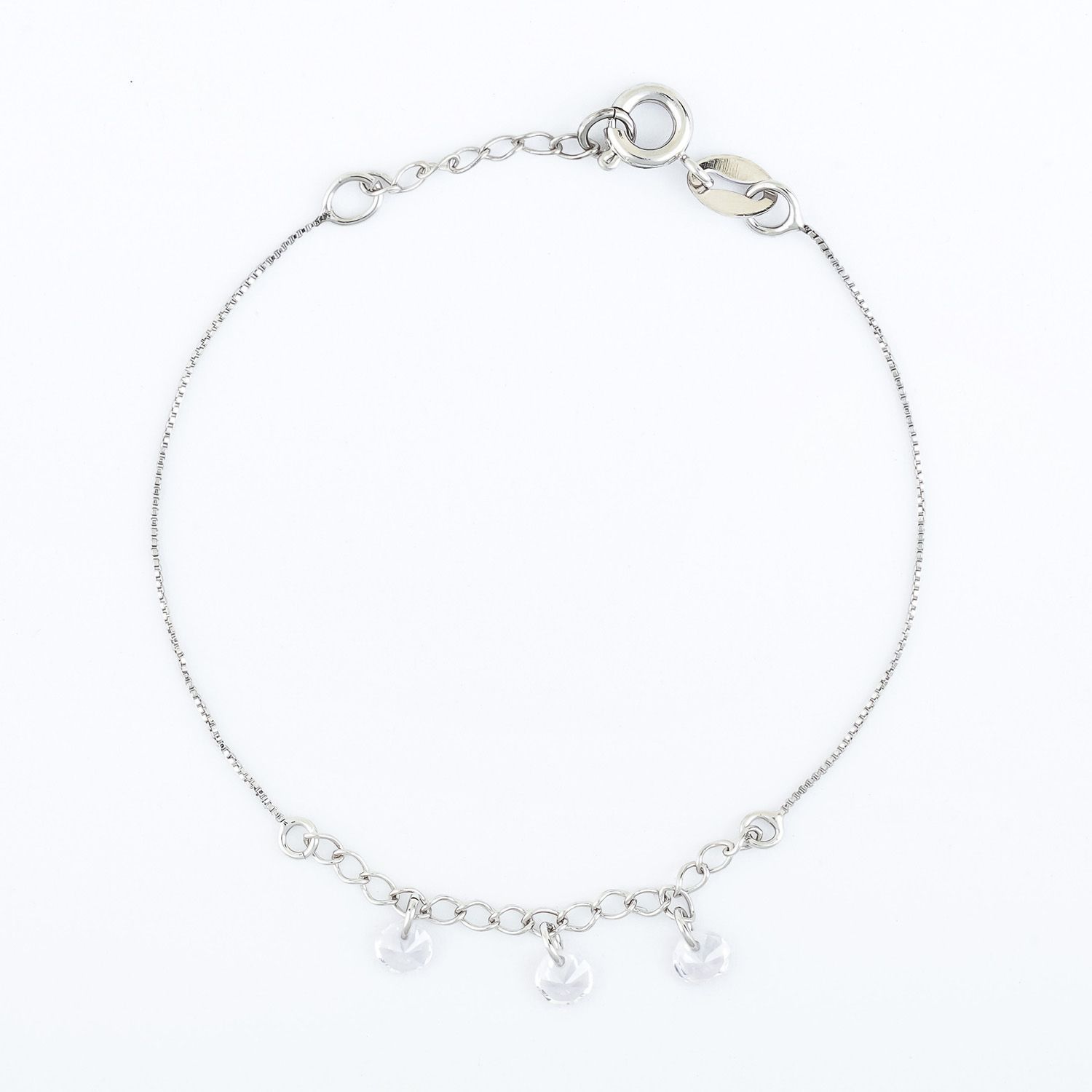 Pulseira Infantil Menina Linda com Zircônia Cristal Ródio