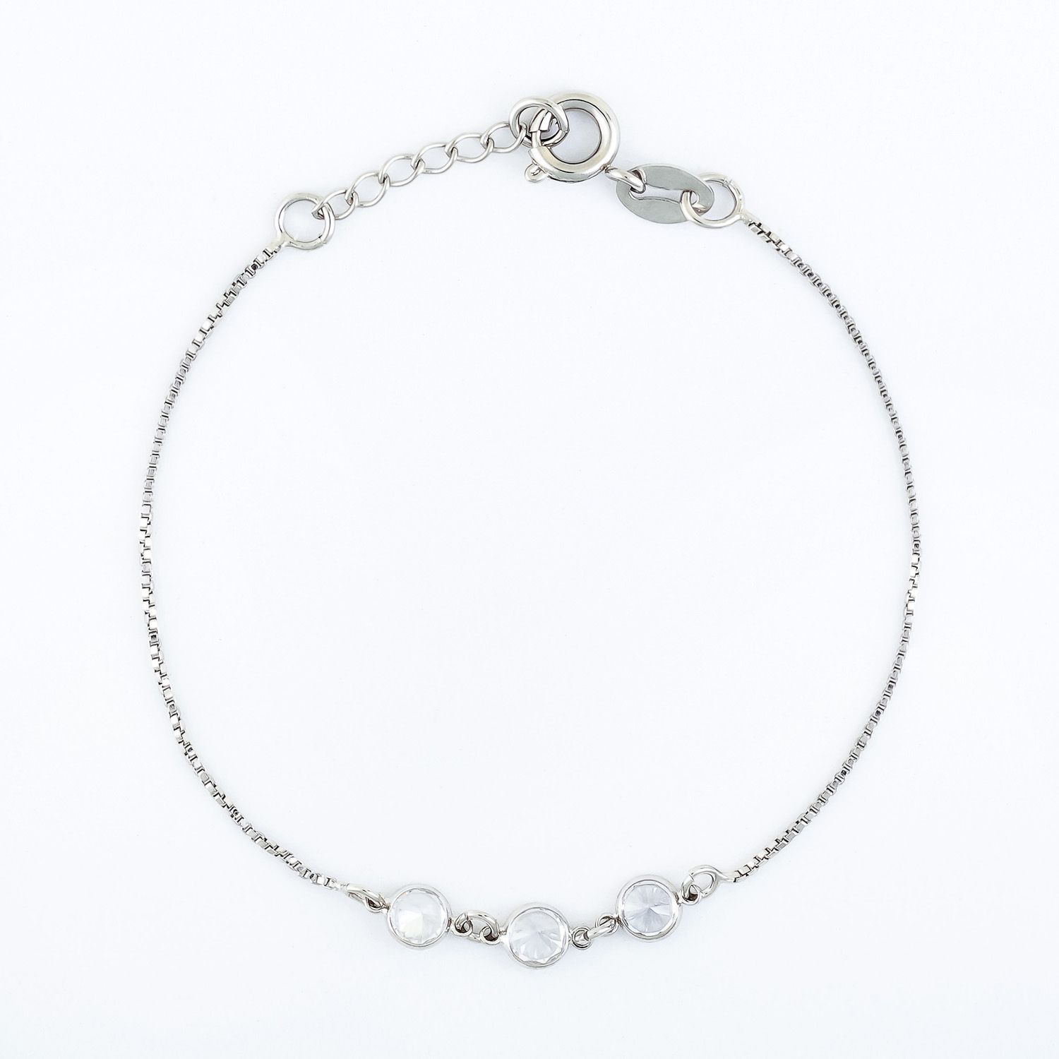 Pulseira Infantil Pontos de Luz com Zircônia e Ródio