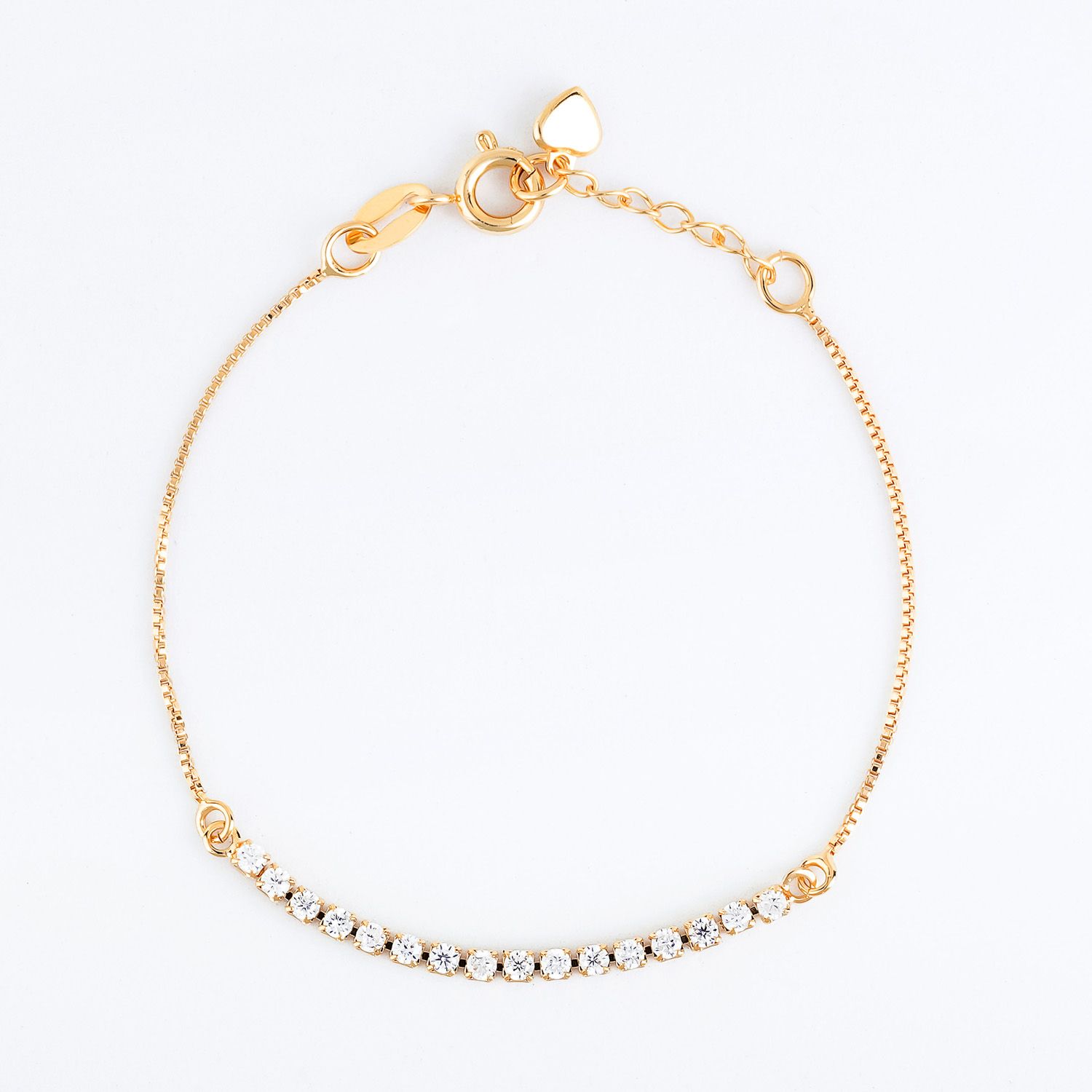 Pulseira Infantil Mini Riviera com Zircônia Ouro