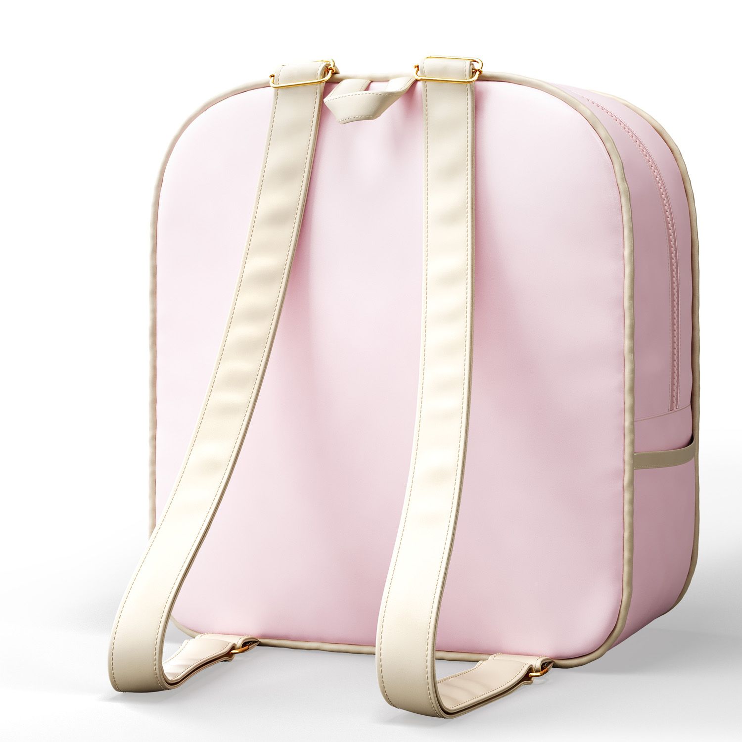 Mochila Maternidade Coração Rosa e Cinza 36cm