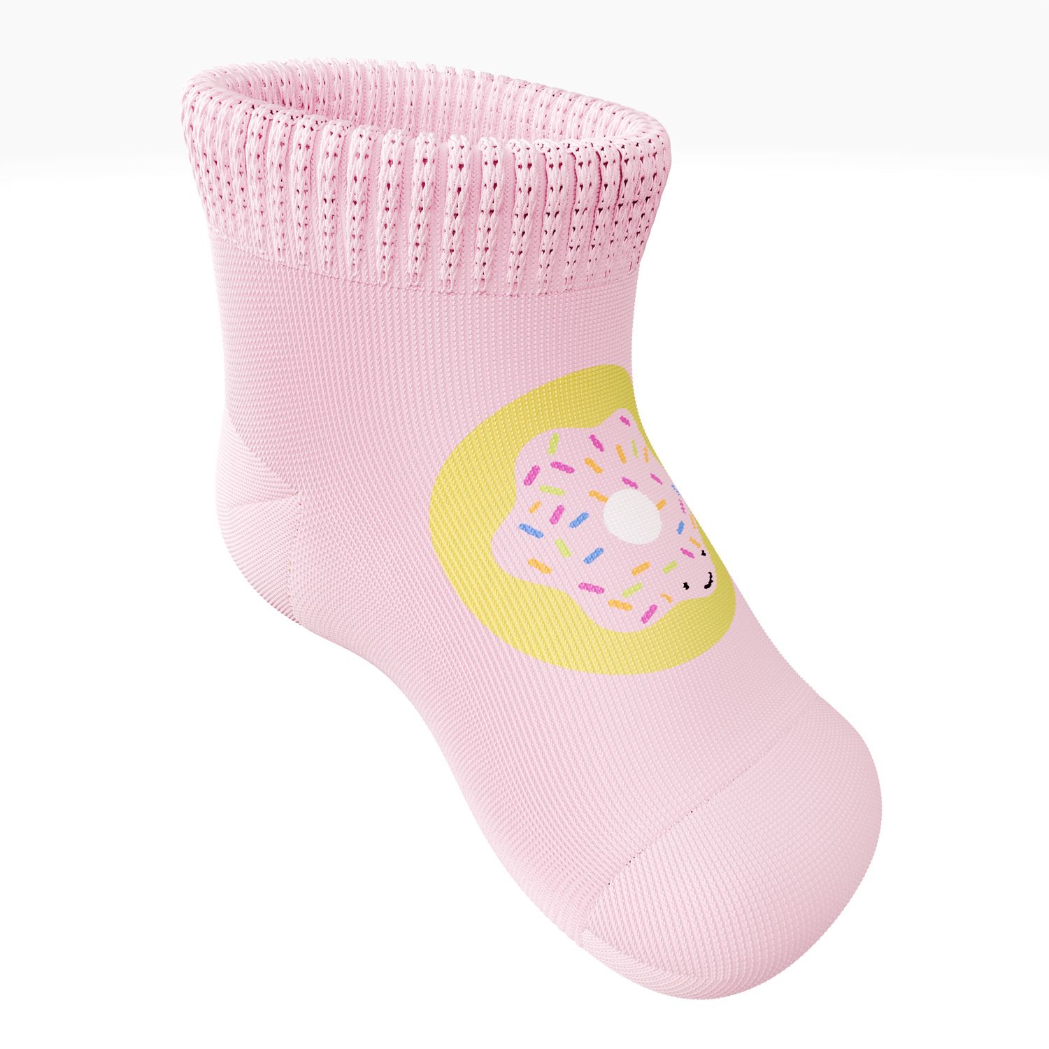 Meia Bebê Donuts Feliz Azul