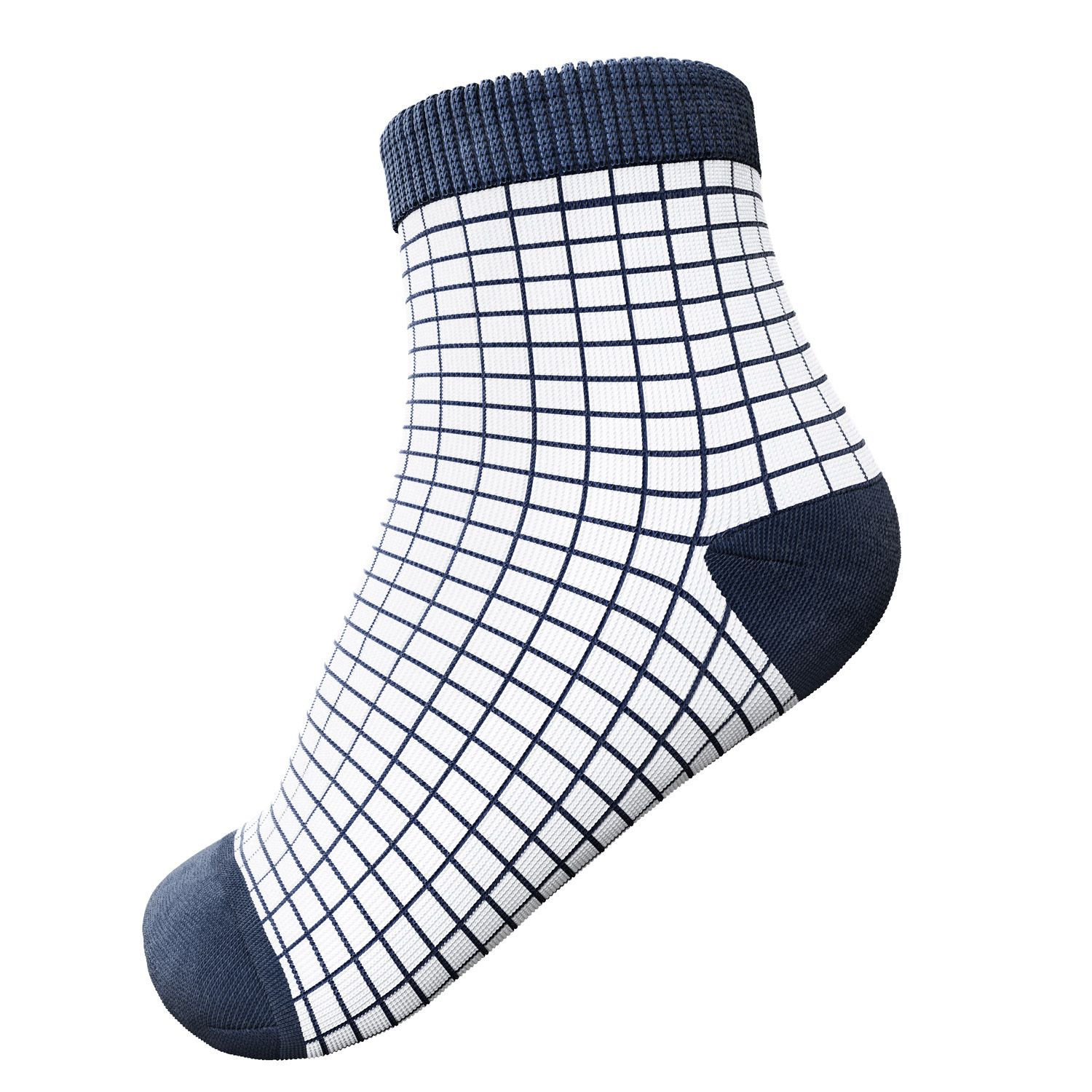 Meia Bebê Grid Azul Marinho - imagem 5