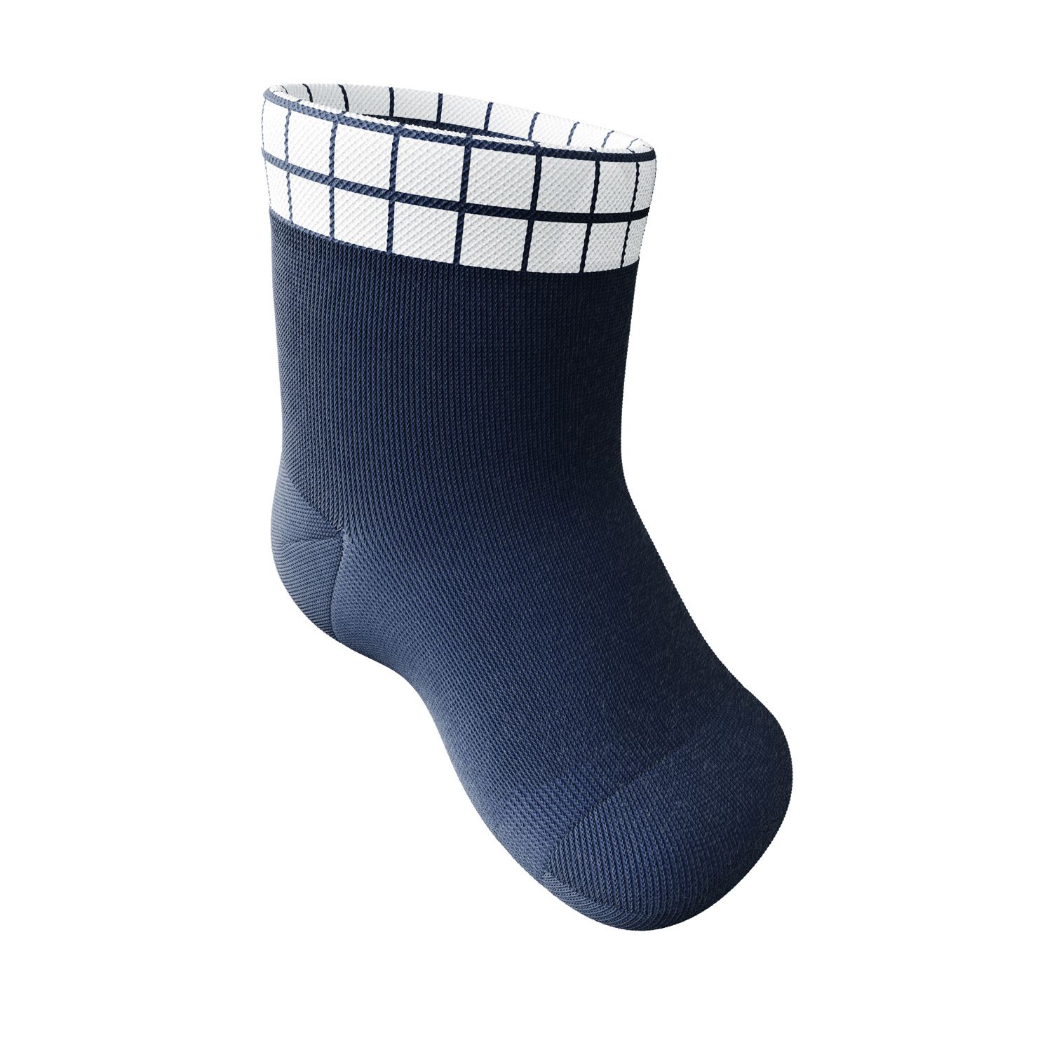 Meia Bebê Azul Marinho Grid