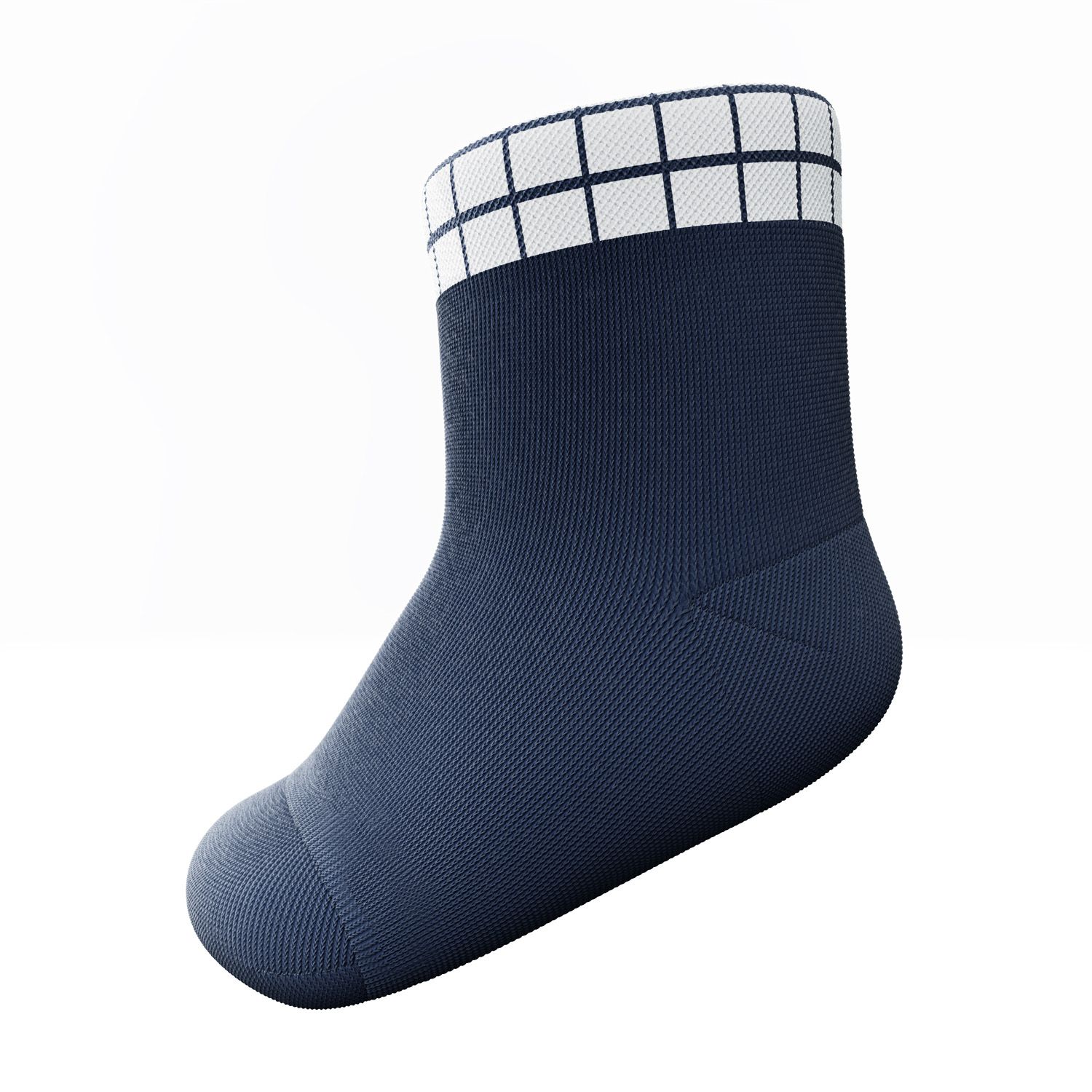 Meia Bebê Azul Marinho Grid