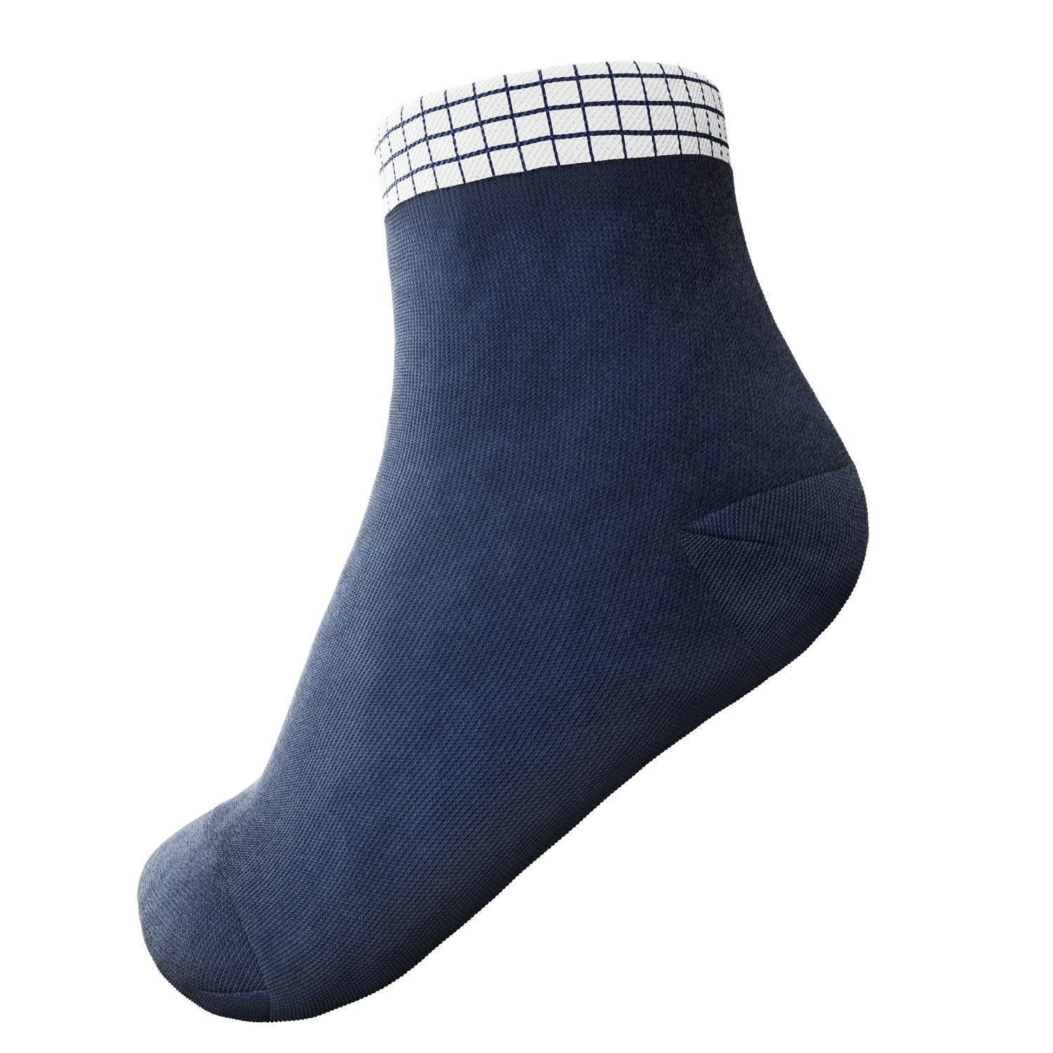Meia Bebê Azul Marinho Grid - imagem 5