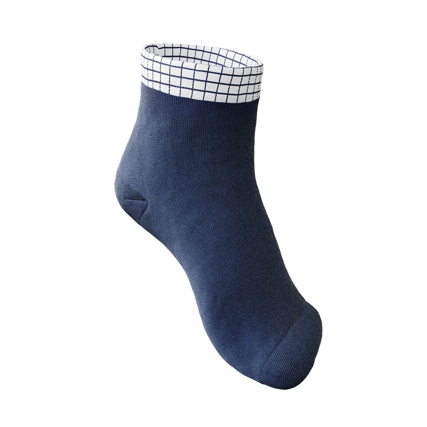 Meia Bebê Azul Marinho Grid