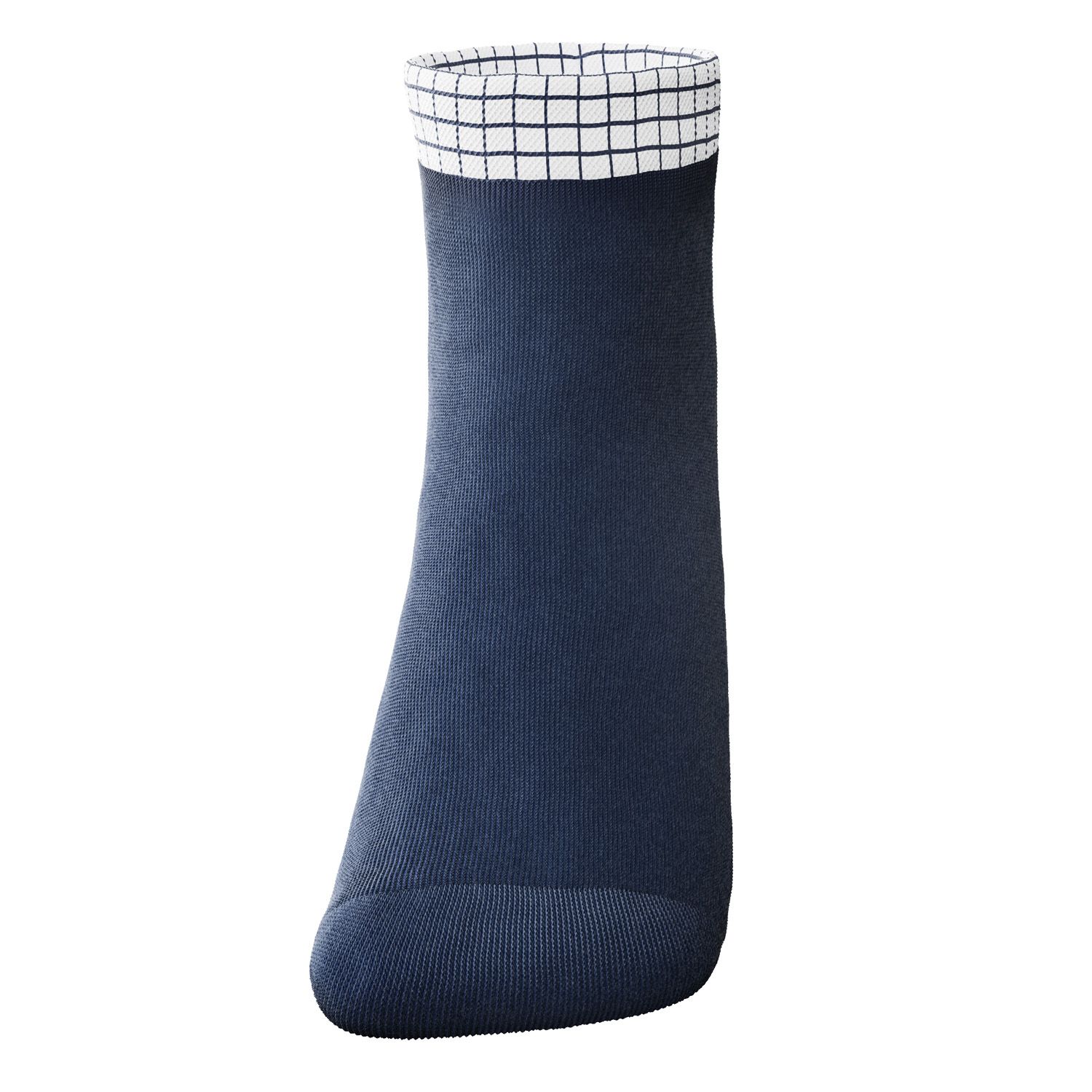 Meia Bebê Azul Marinho Grid