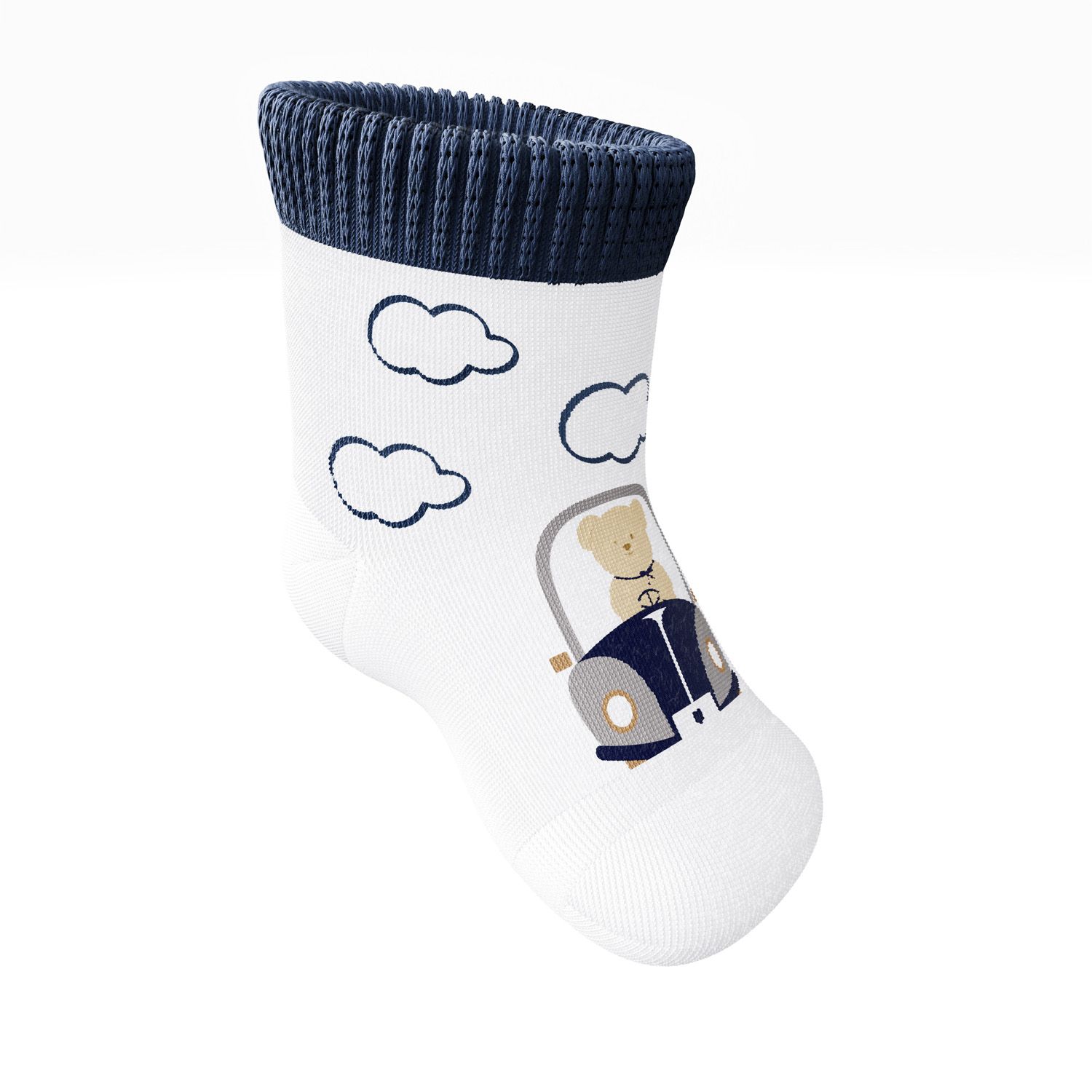 Meia Bebê Urso no Carrinho