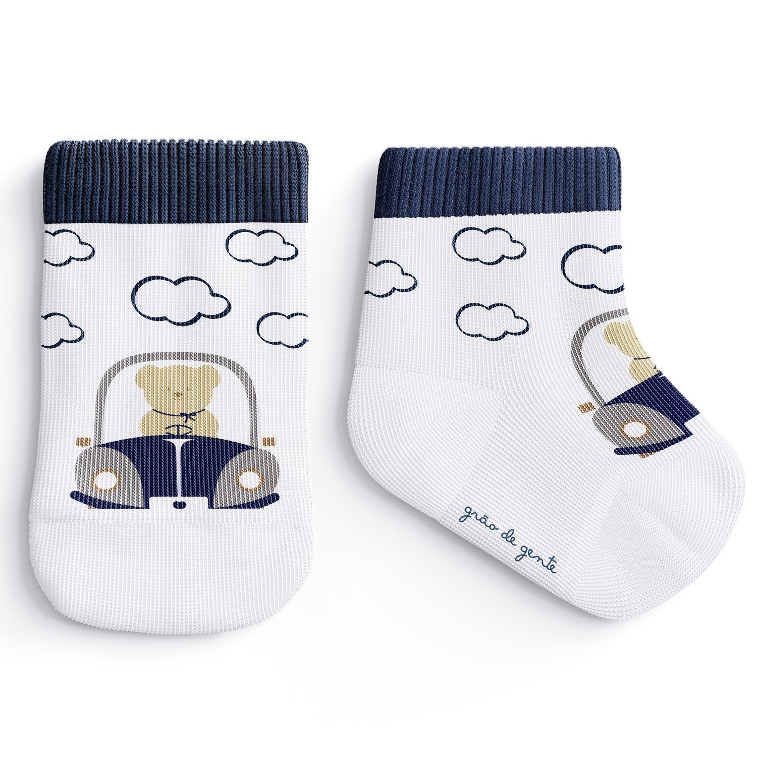 Meia Bebê Urso no Carrinho