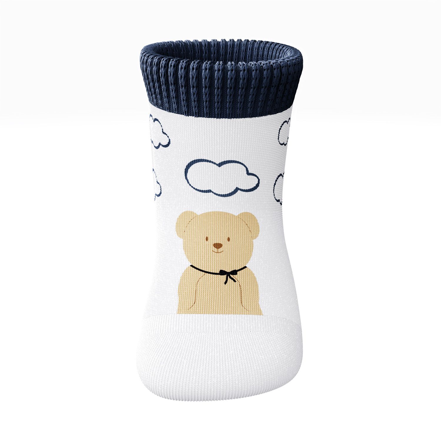 Meia Bebê Ursinho Azul Marinho