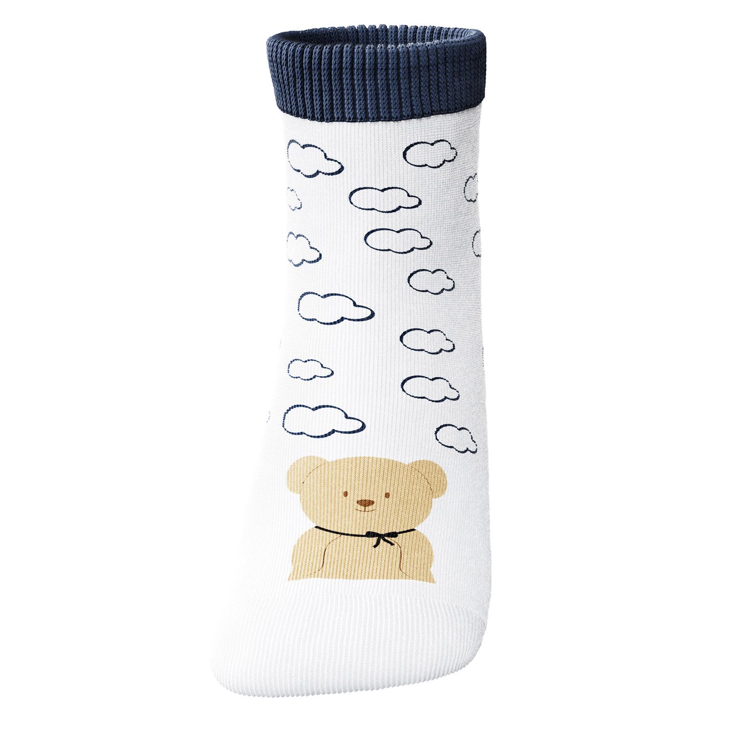Meia Bebê Ursinho Azul Marinho