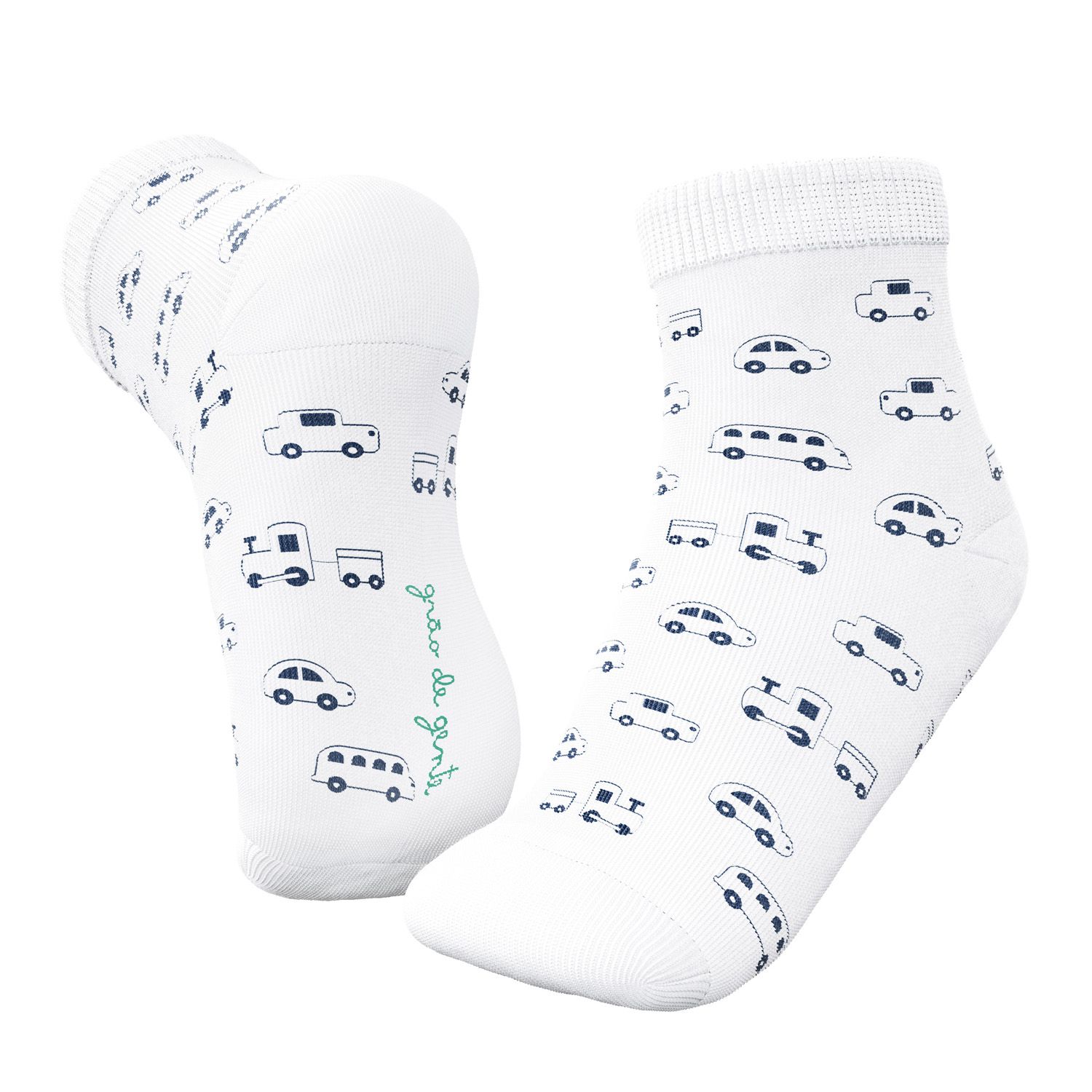 Meia Bebê Carrinhos