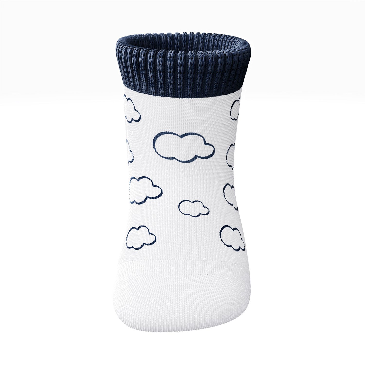 Meia Bebê Nuvens Azul Marinho