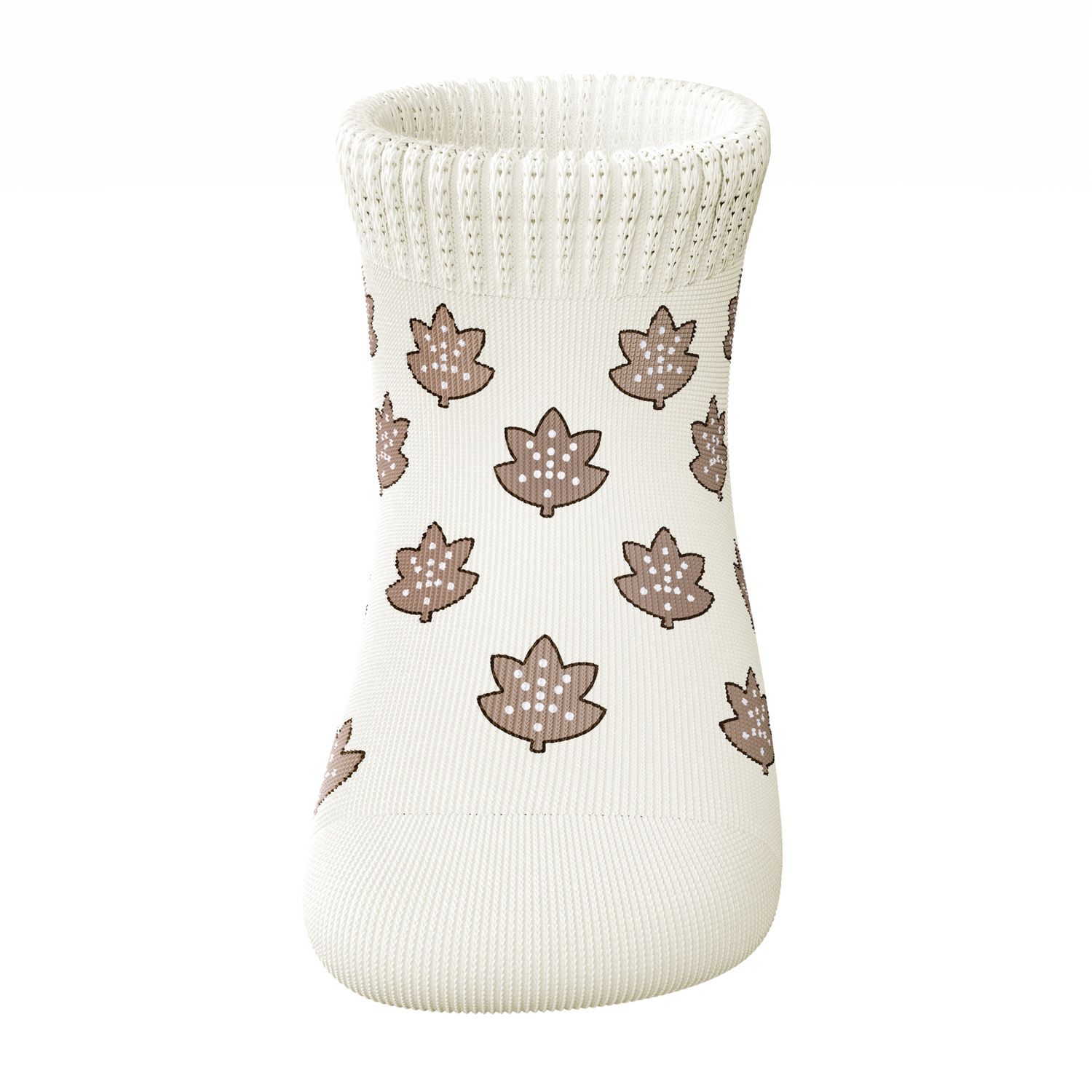 Meia Bebê Folhas de Outono Marrom