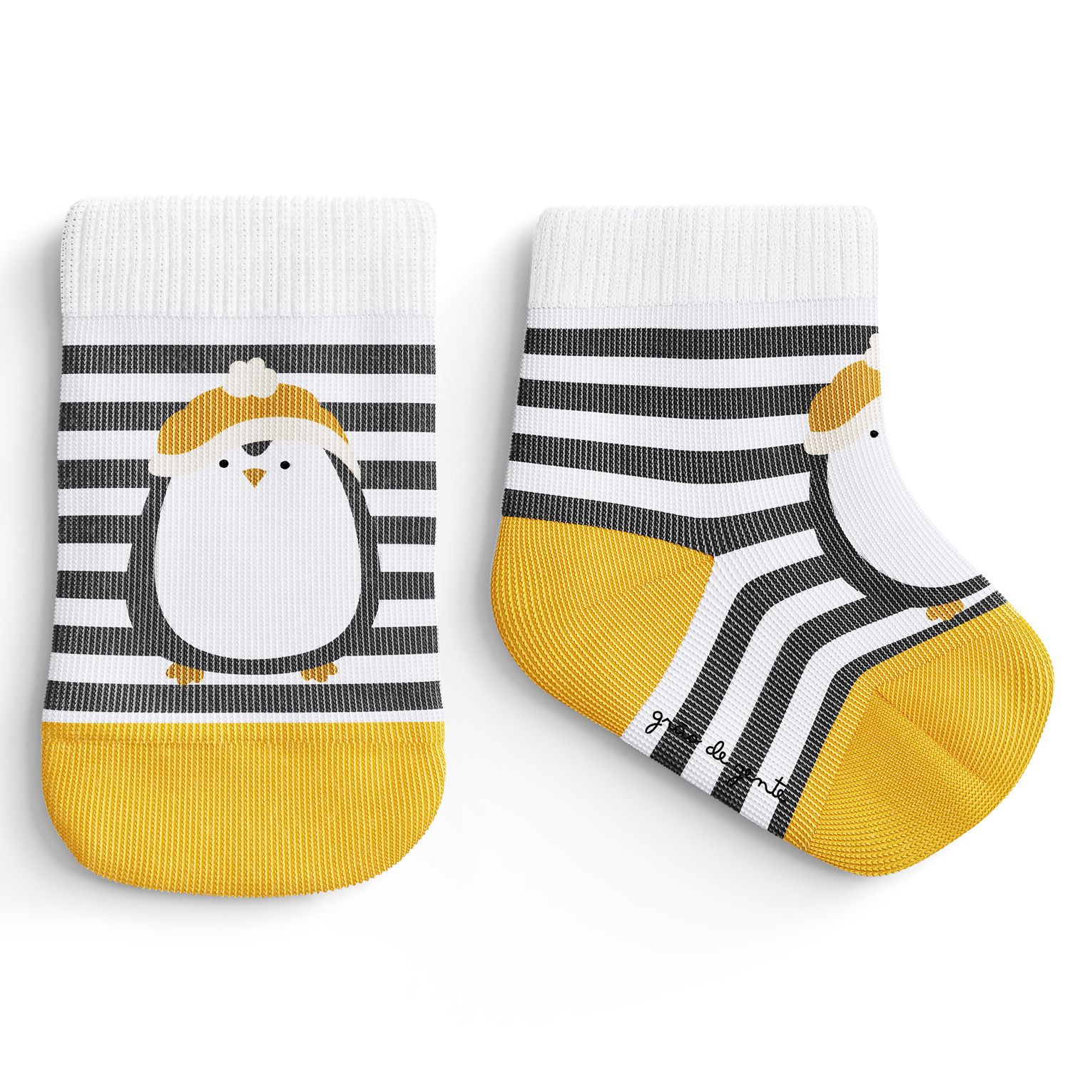 Kit Meia Bebê Tal Pai Tal Filho Trocapé Pinguim 4 Pares Tam 13/20 e 39/43