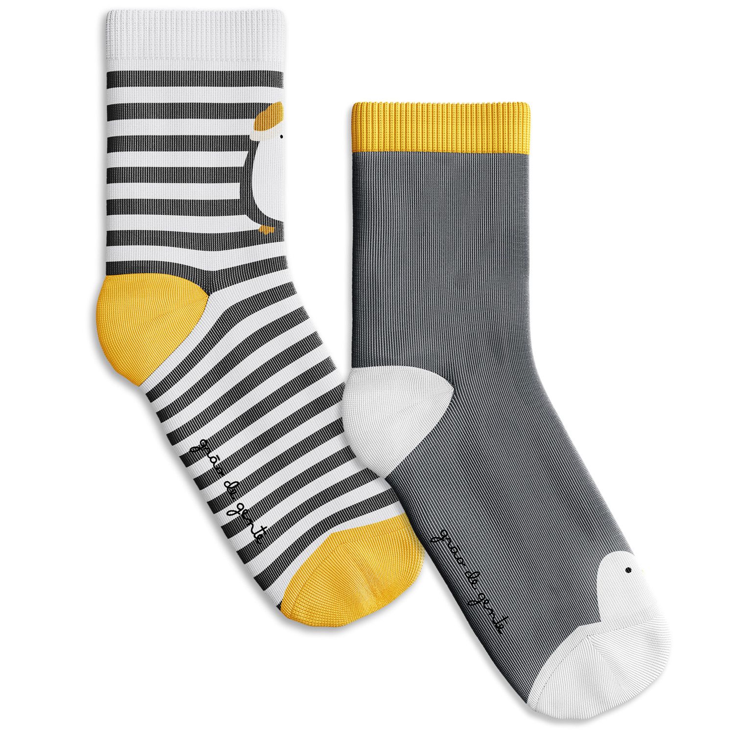 Kit Meia Bebê Pinguim 2 Pares