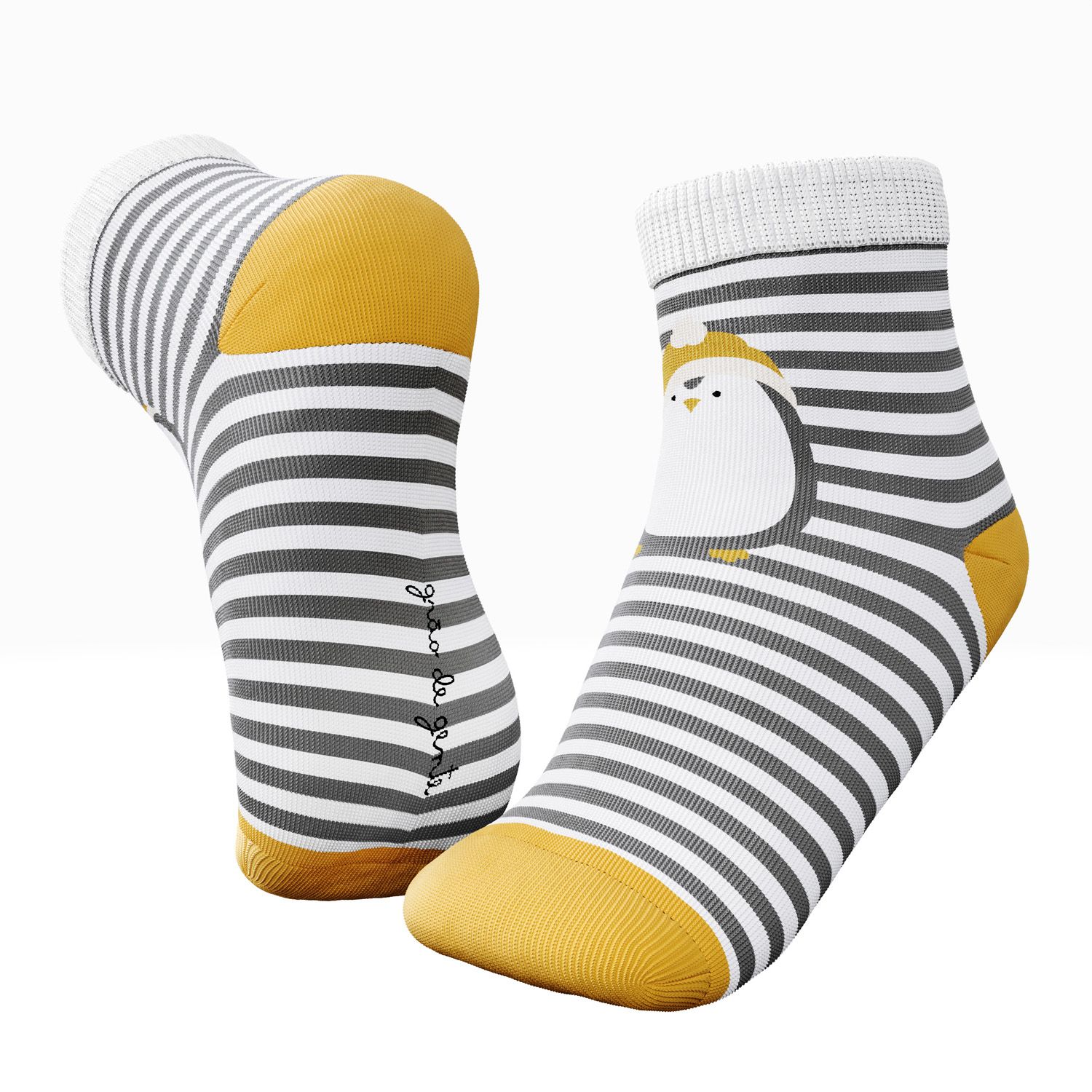 Kit Meia Bebê Pinguim 2 Pares