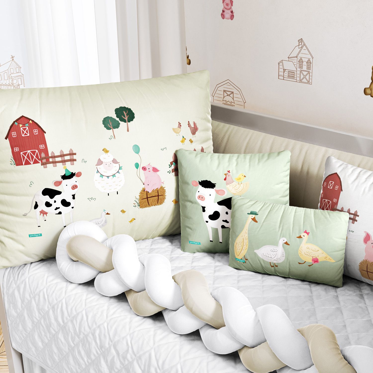 Kit Berço Trança Fazenda Feliz