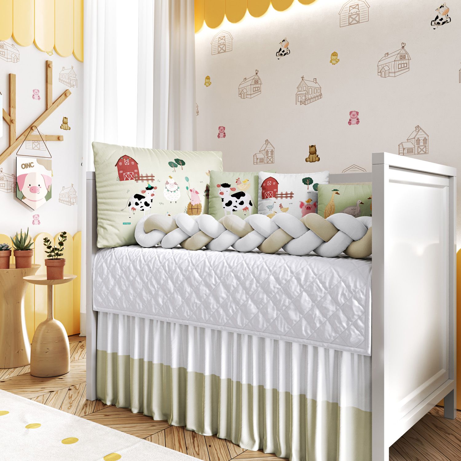 Kit Berço Trança Fazenda Feliz