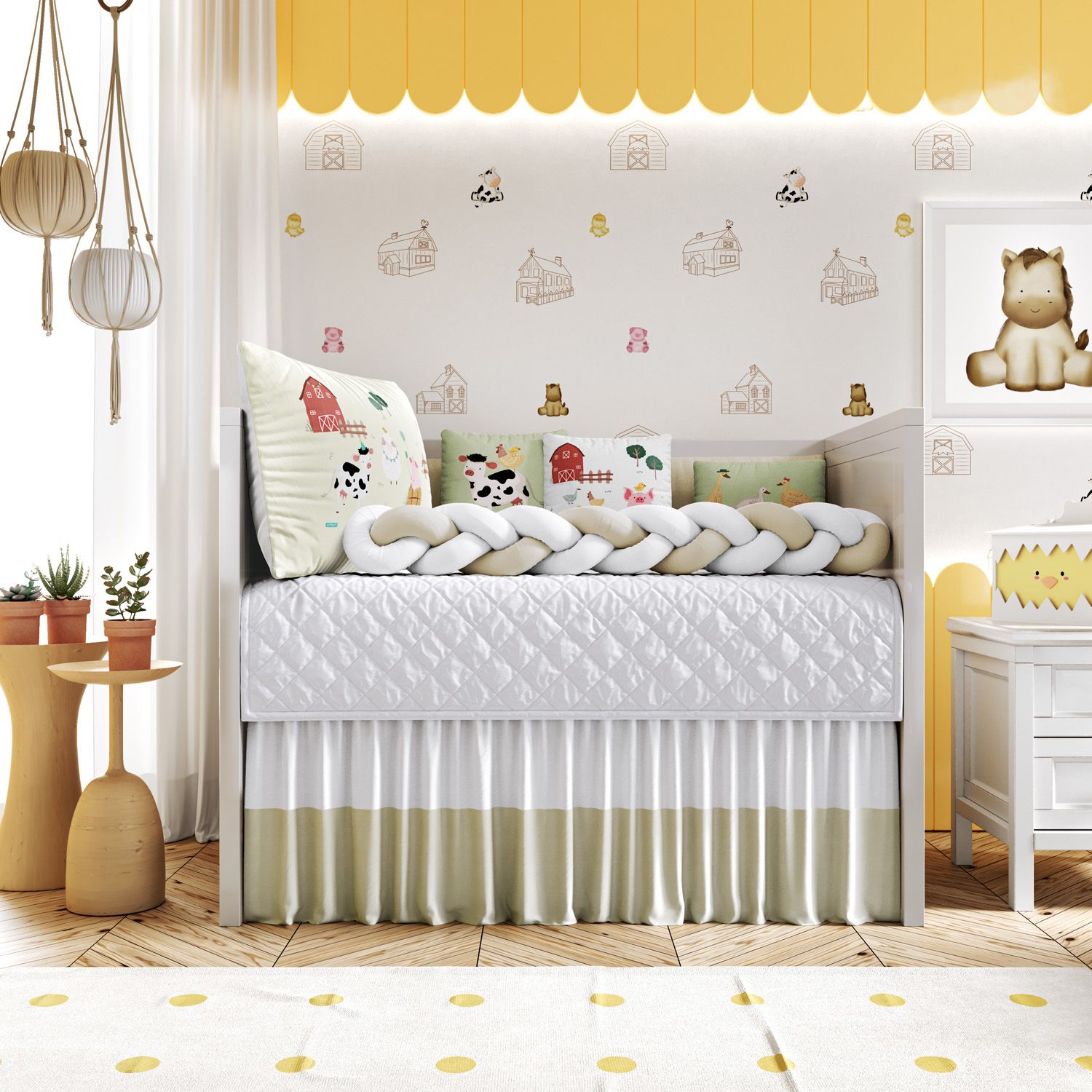 Kit Berço Trança Fazenda Feliz